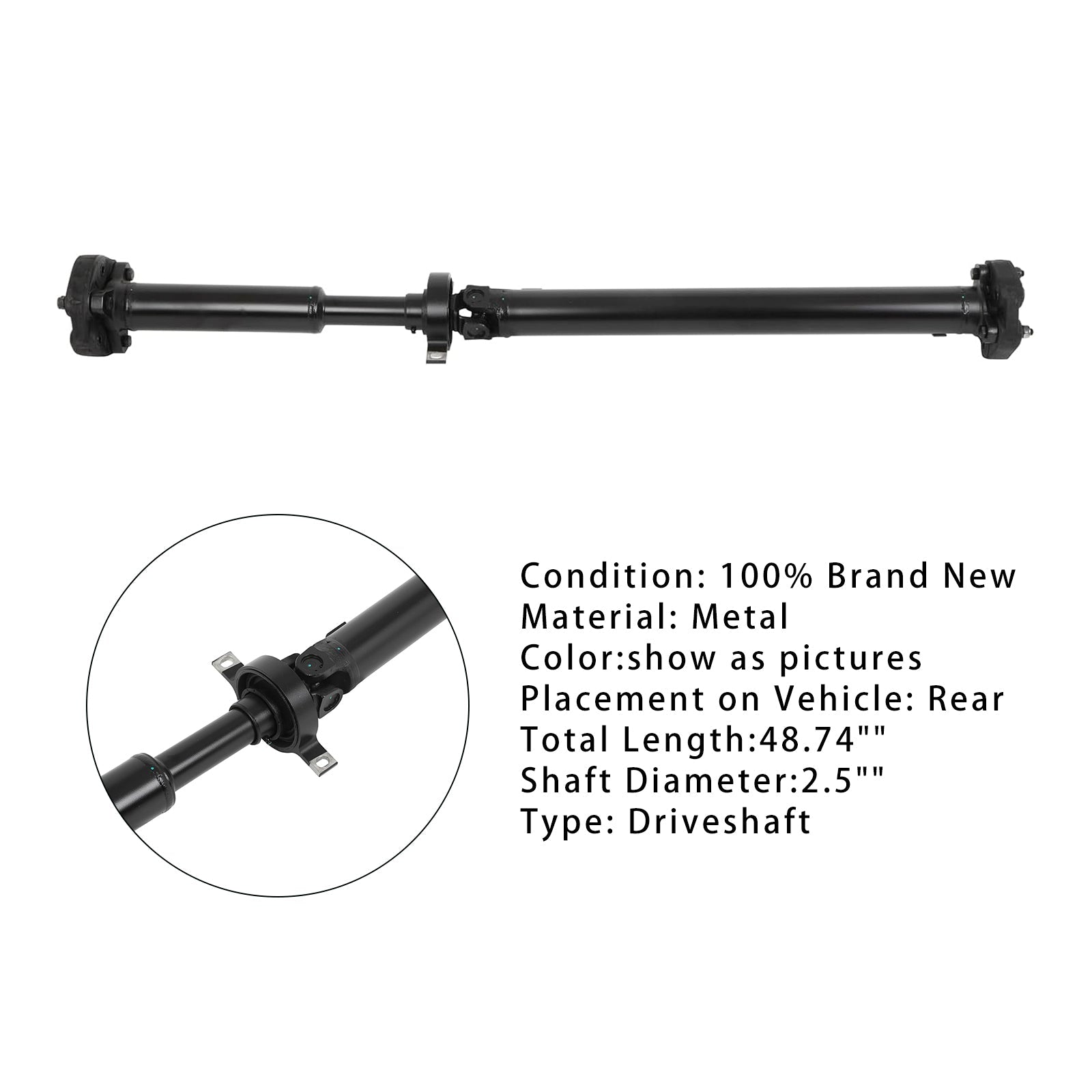 2013 BMW 328i xDrive 2.0L Rear Driveshaft Prop Shaft Assembly 26107573482 26107527376 986-260
