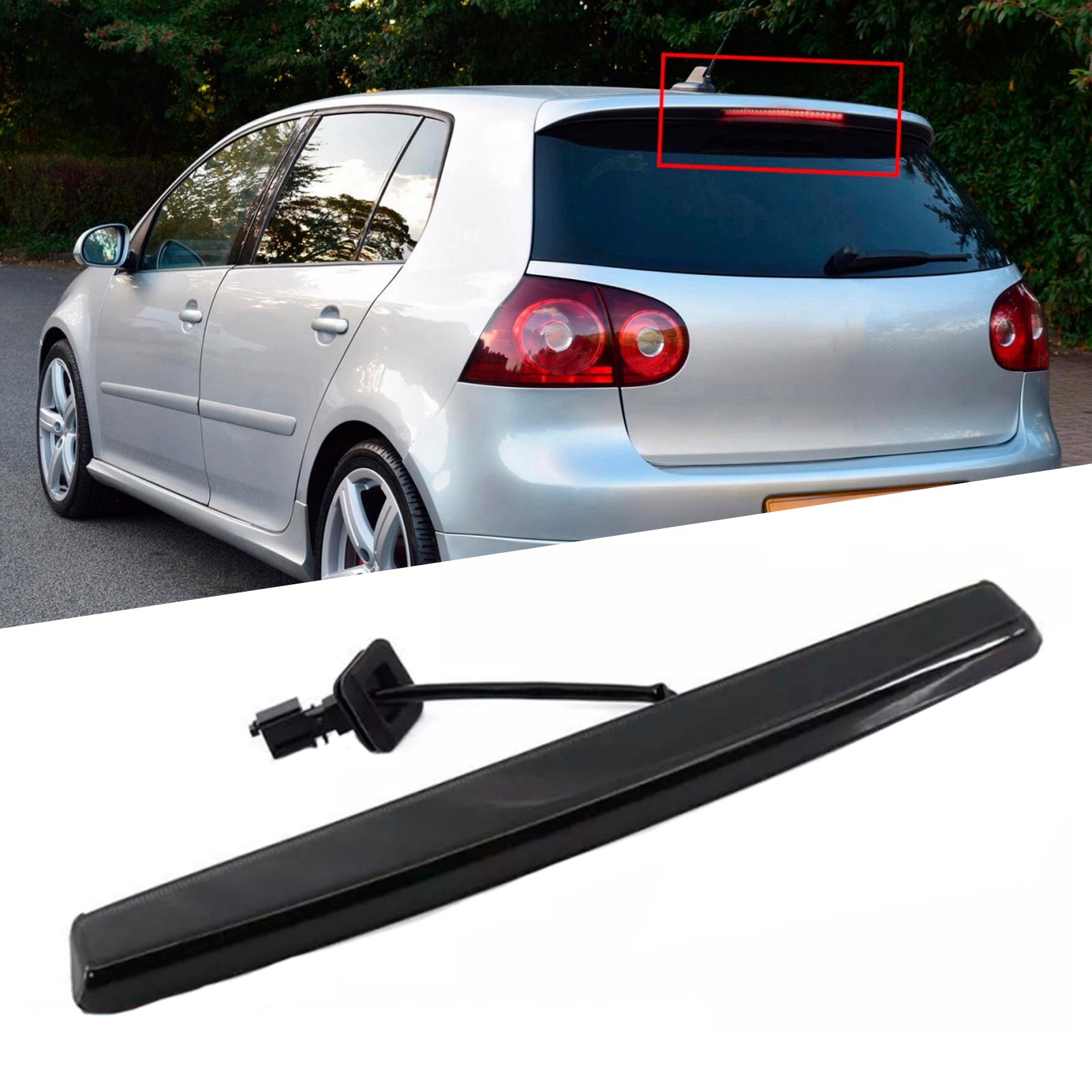 Black Third LED High Level Brake Stop Light For VW Golf MK5 GTI Passat Polo MK4