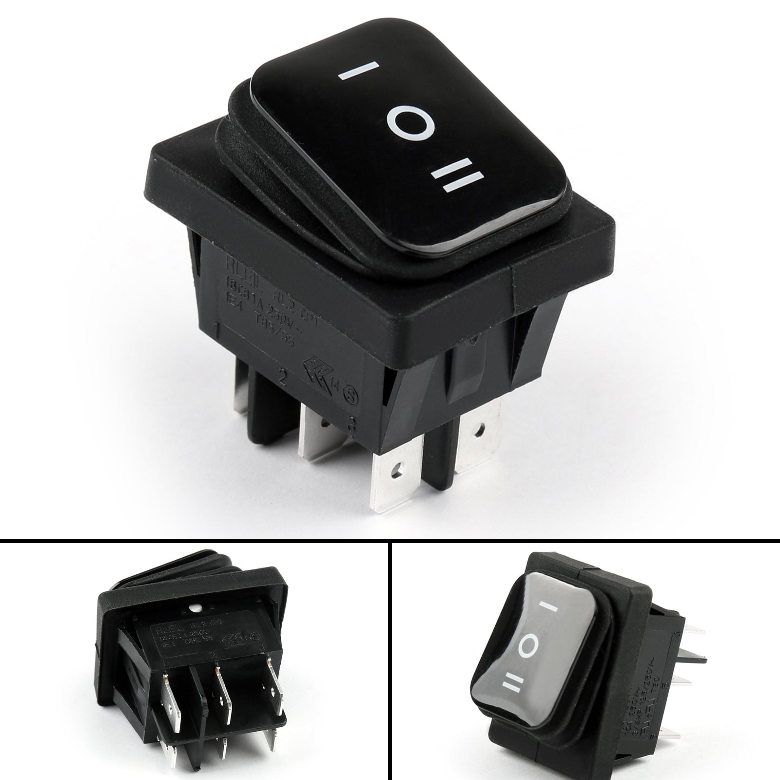 1Pcs RLEIL RL2-203 Waterproof IP65 Car Rocker Switch 6Pin ON-Off-ON 125/250VAC