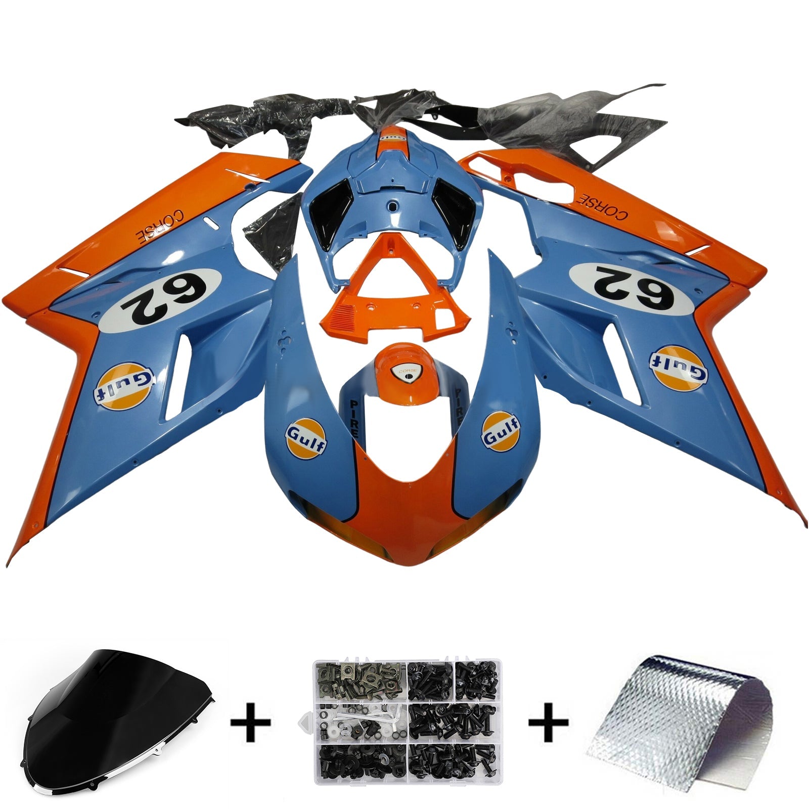 2007-2011 Ducati 1098 1198 848 Fairing Kit Bodywork ABS