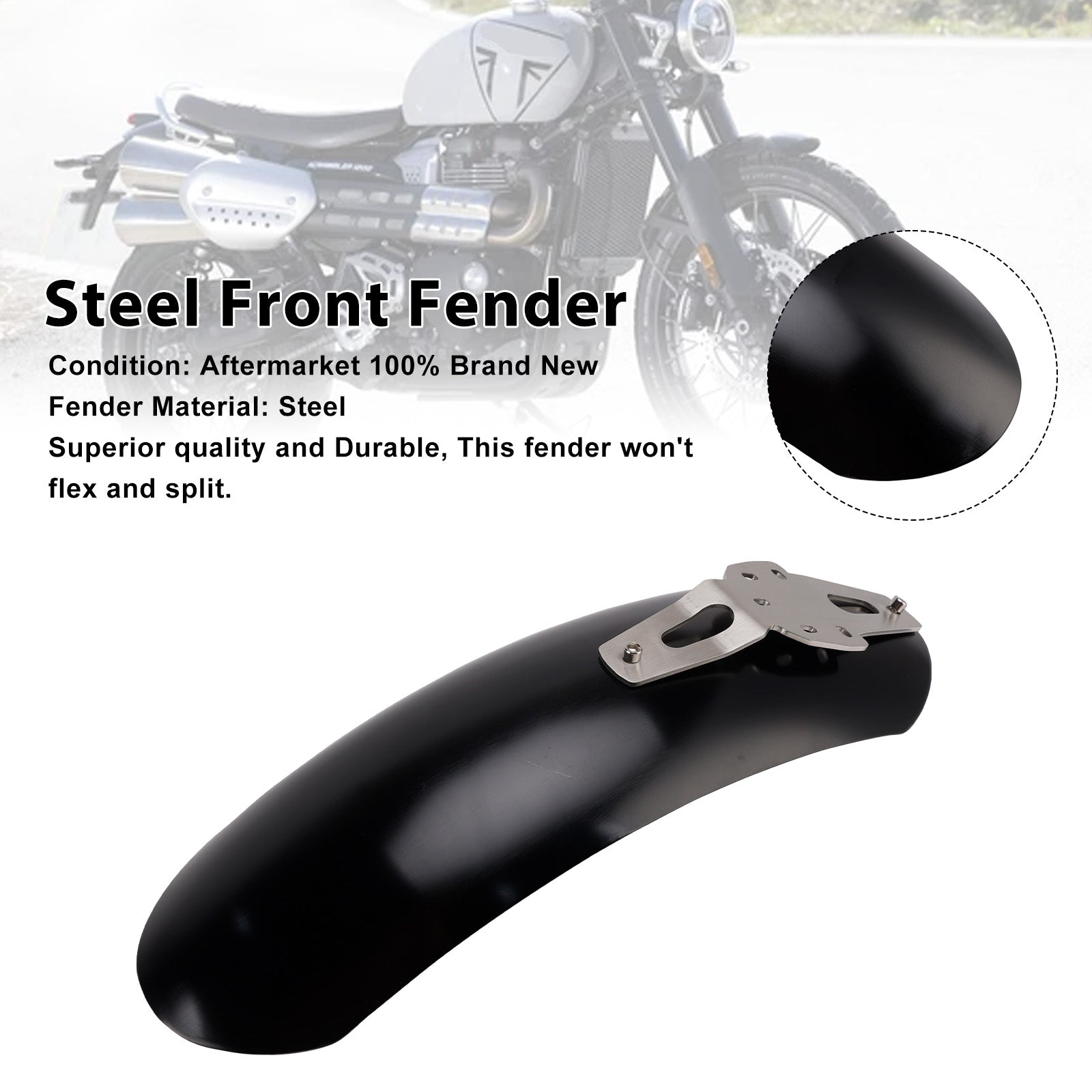 2019-2025 Triumph Scrambler 1200XE Steel Front Fender Mudguard
