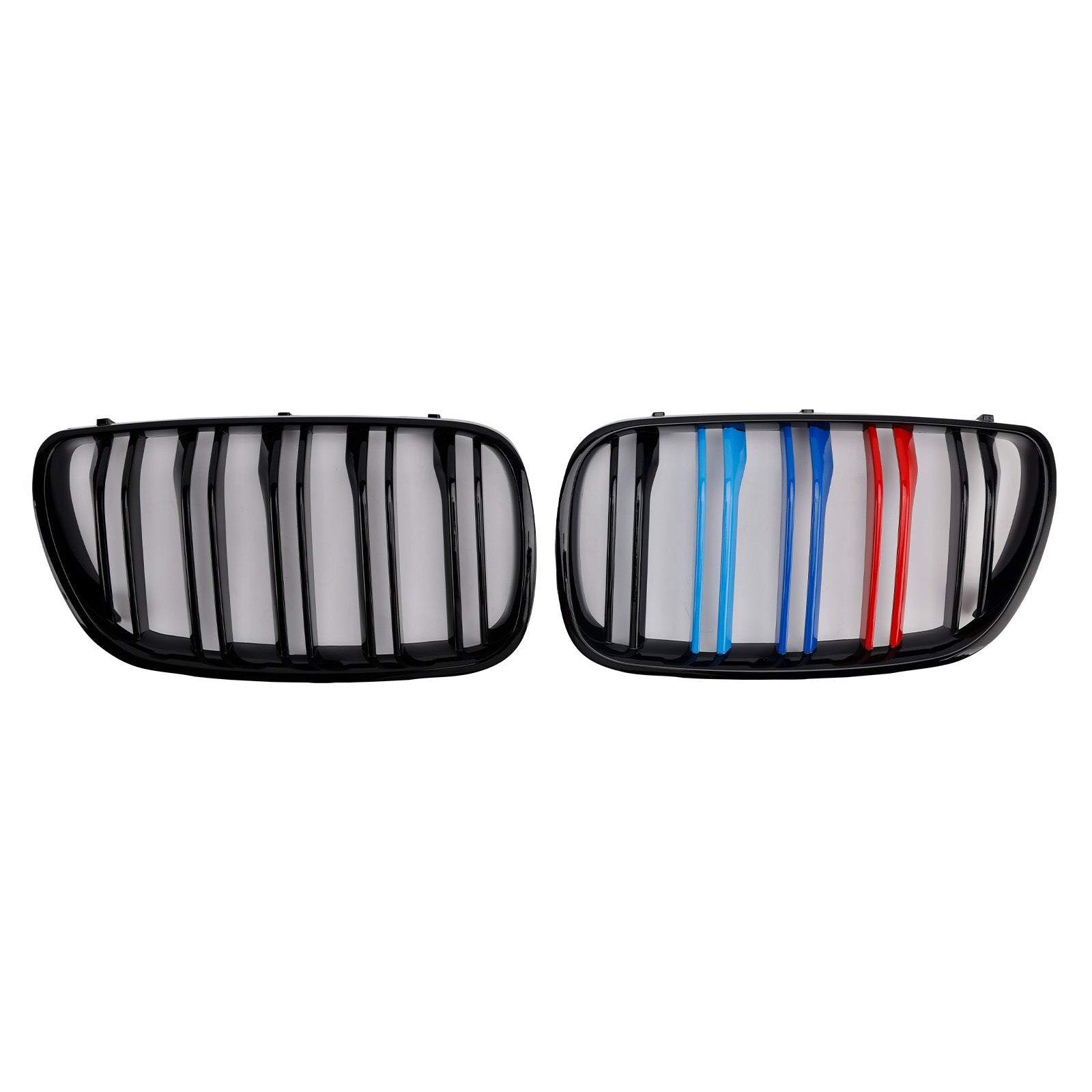 2PCS Gloss Black Front Bumper Grille Grill Fit BMW X3 E83 2007-2010 LCI