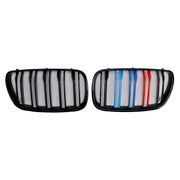 2PCS Gloss Black Front Bumper Grille Grill Fit BMW X3 E83 2007-2010 LCI