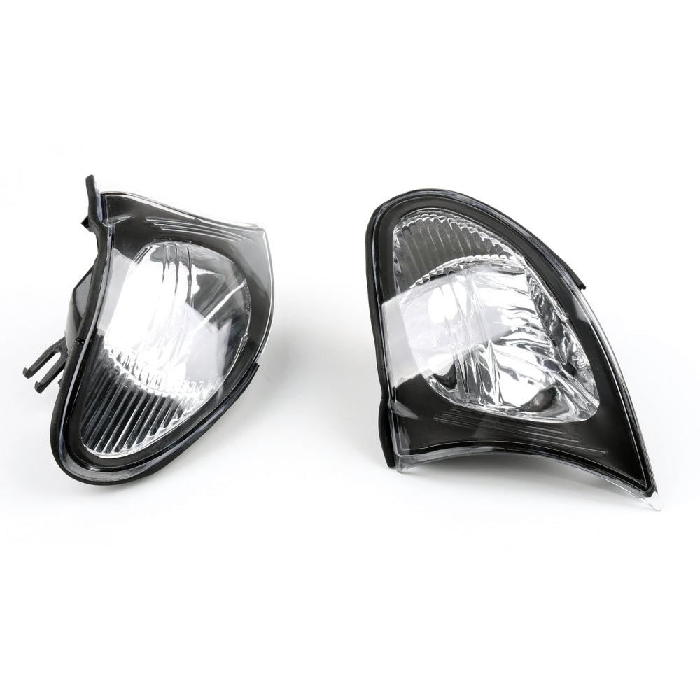 2002-2005 BMW E46 3-Series 4Dr Euro Corner Lights - Crystal Clear W/ Smoke Trim