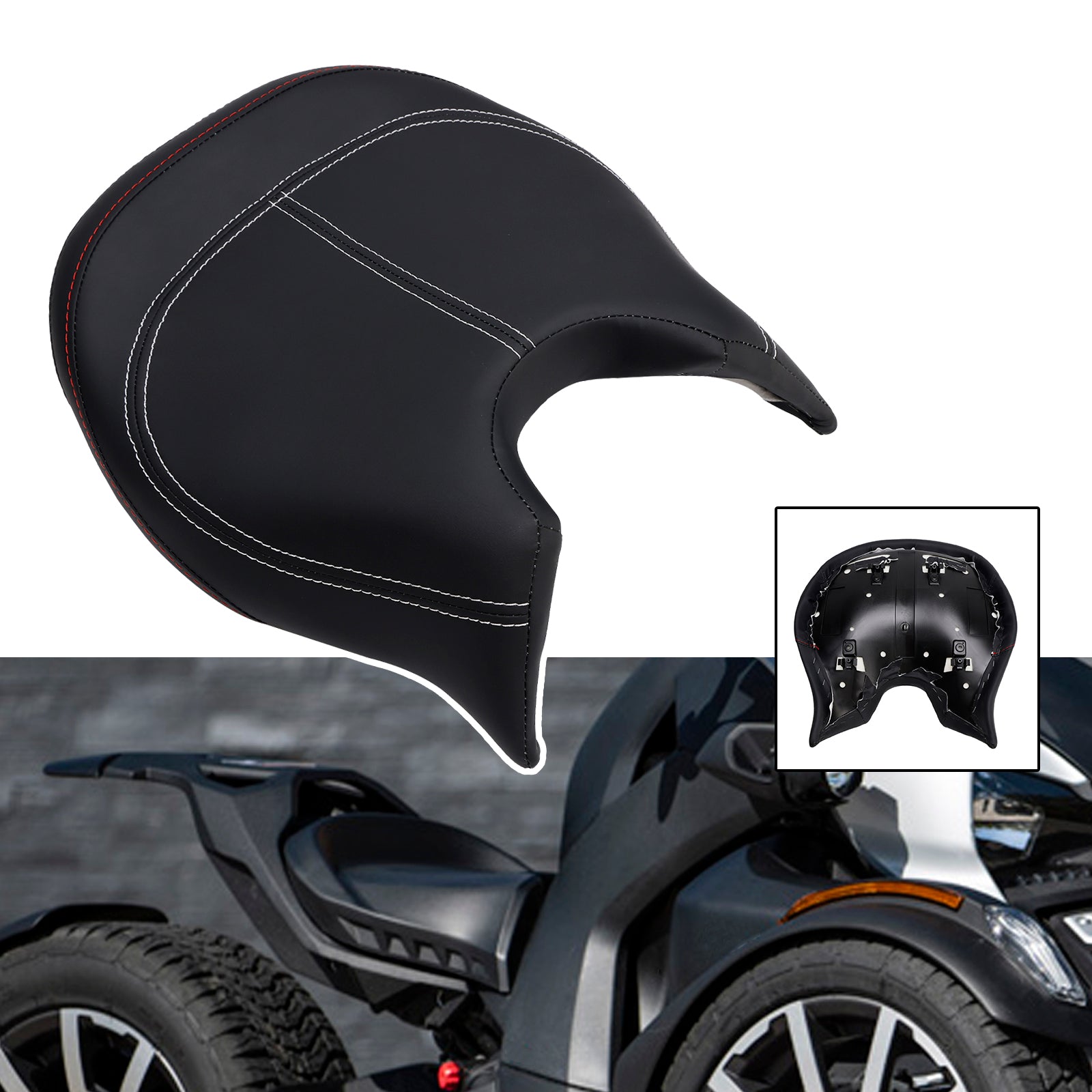 2019-2023 Can-Am Ryker 600 900 Front Driver Raider Seat Pillion Saddle Black