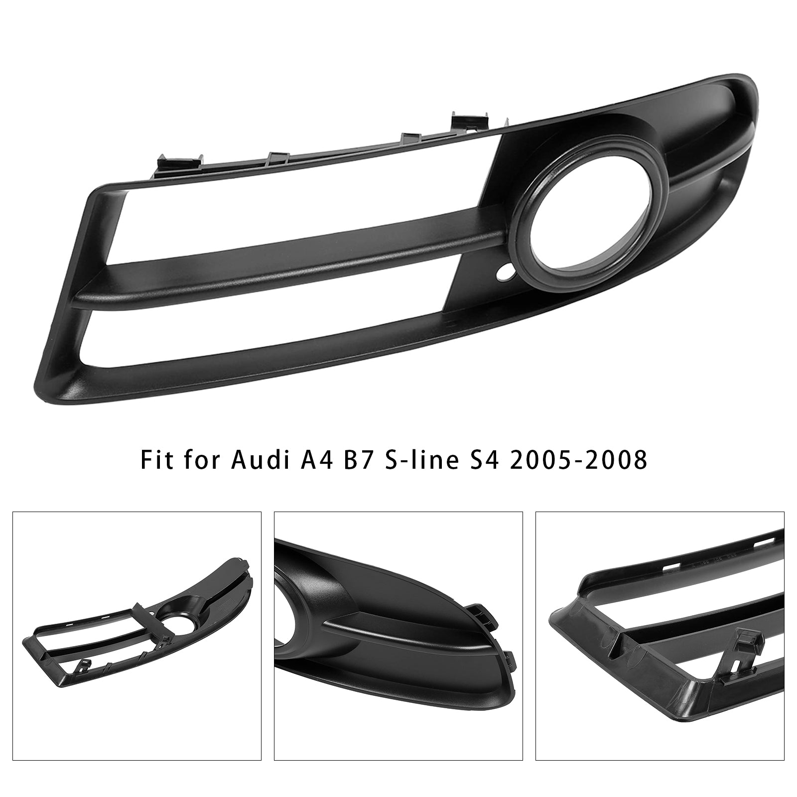 2005-2008 Audi A4 B7 S-Line S4 Front Left Side Bumper Grille Fog Light Grill