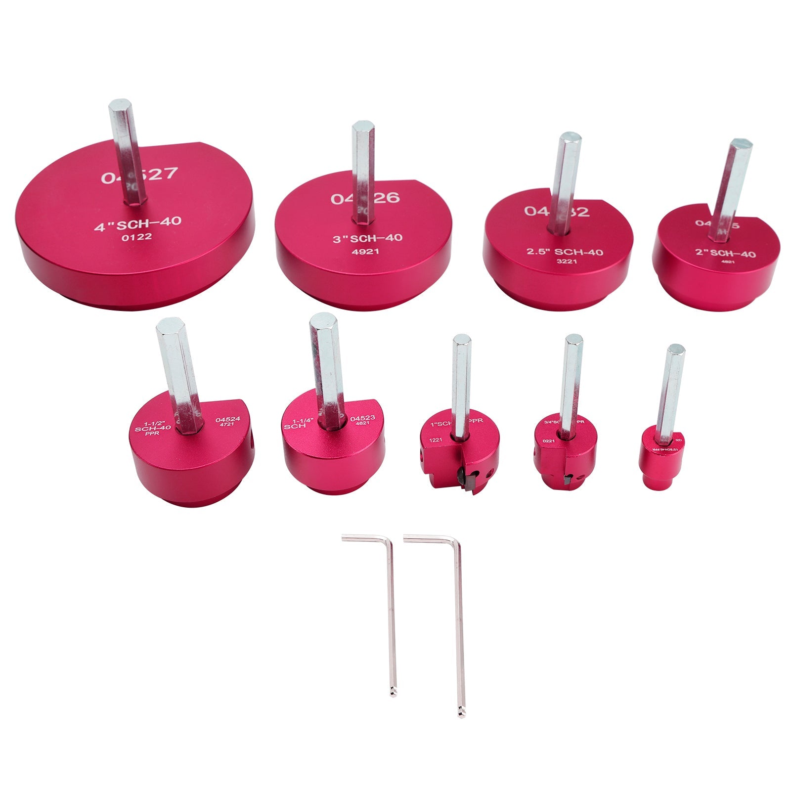 9PCS PVC Pipe Reamer Kit Fitting Socket Saver SCH Plumbing Tools For 1/2" Drills