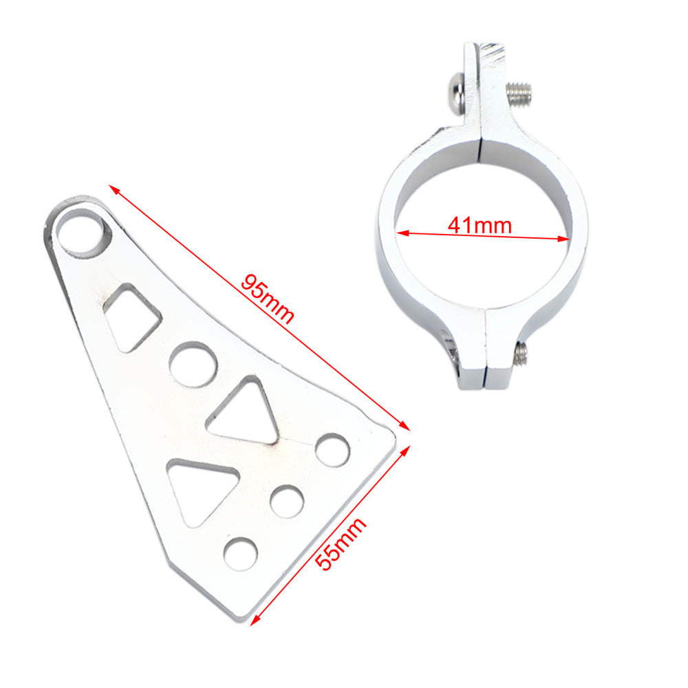 Universal Motorcycle Headlight Turn Light Mount Bracket For 41mm Fork Tube