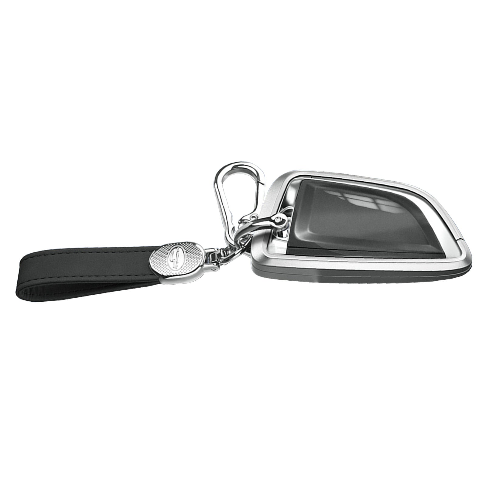 Aluminum Alloy TPU Silvery Car Key Case Cover With Buckle For BMW x3 x1 x5