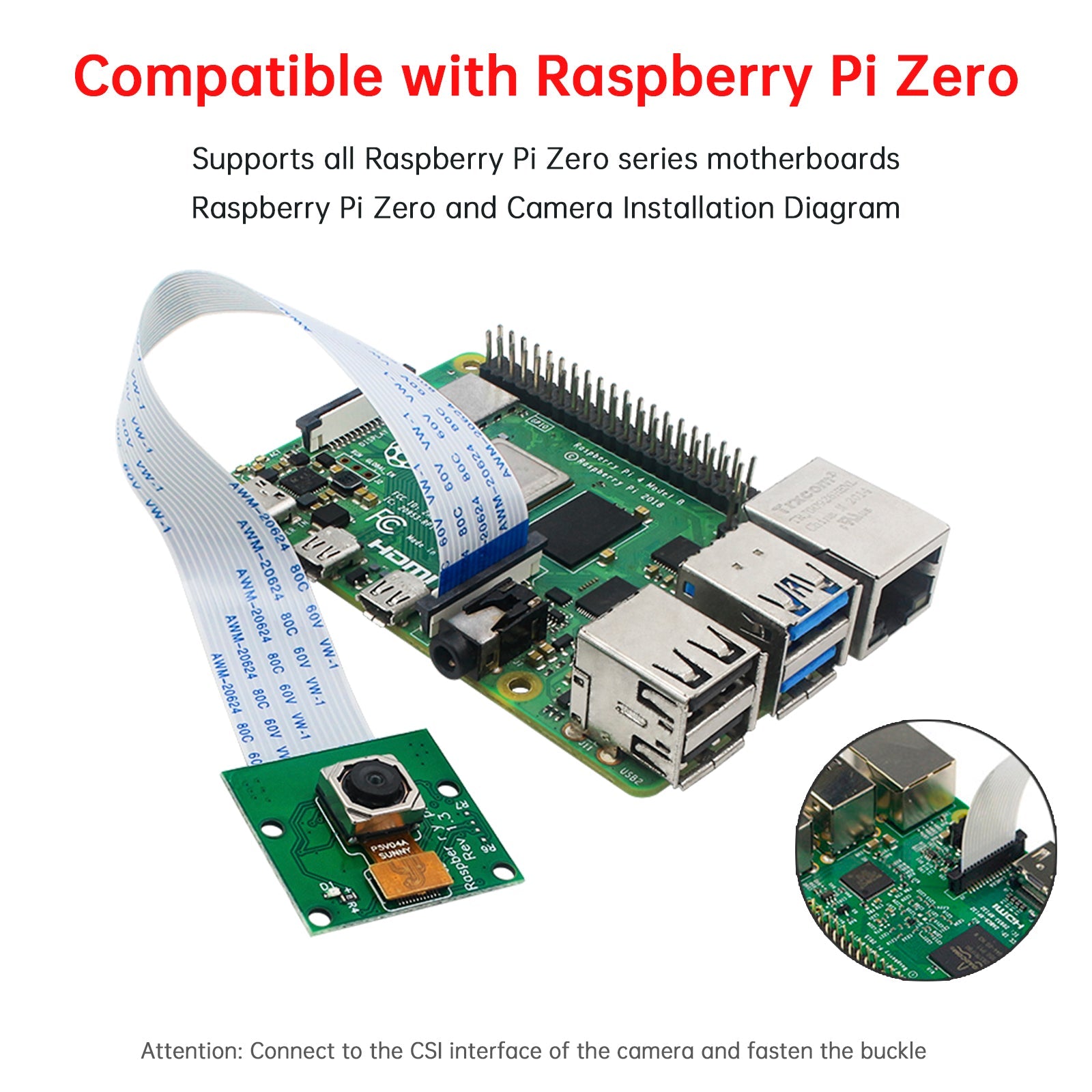 Raspberry Pi 4B Camera 5 Million OV5647 HD Camera Module Fixed Focus/Auto Focus