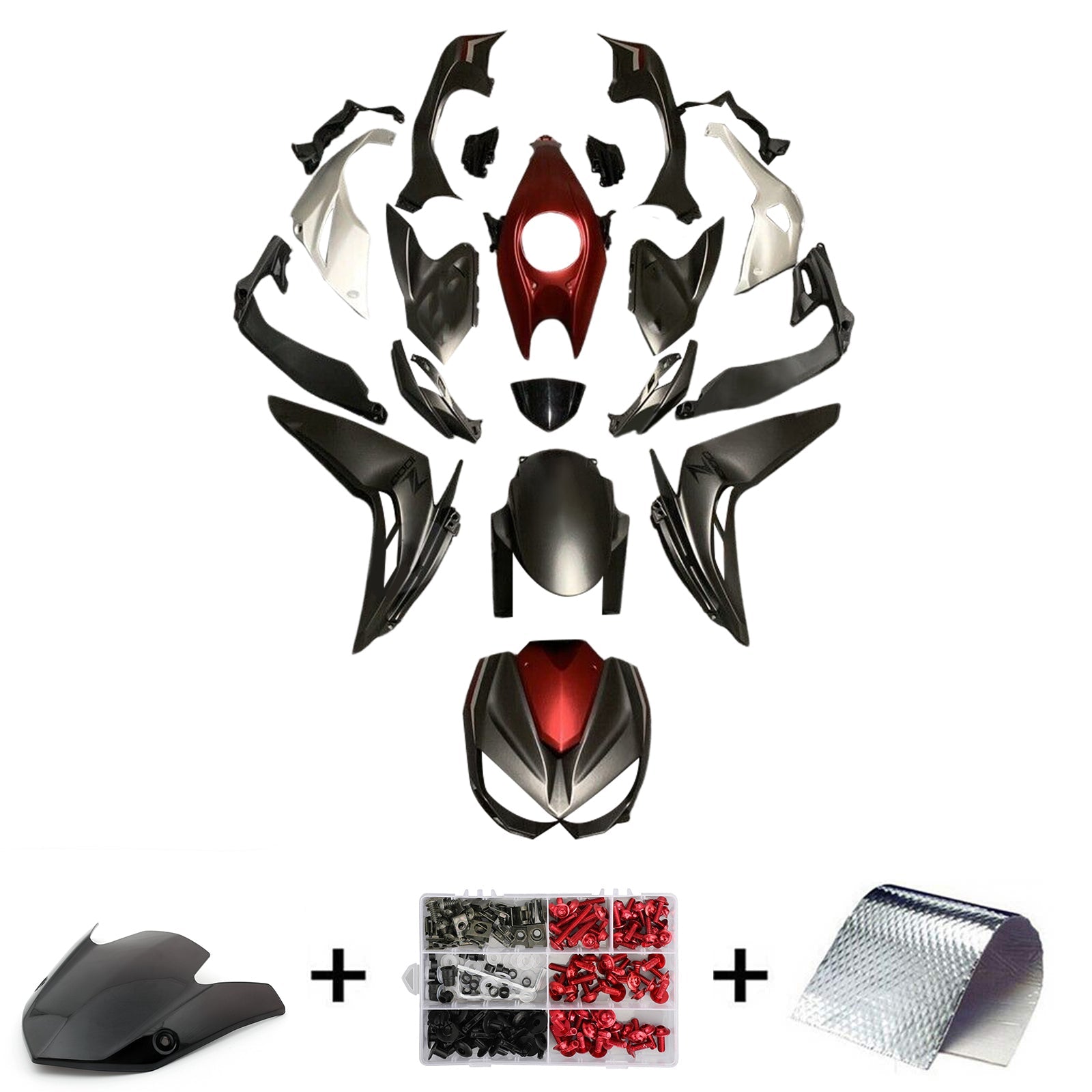 2014-2017 Kawasaki Z1000 Injection Fairing Kit Bodywork Plastic ABS