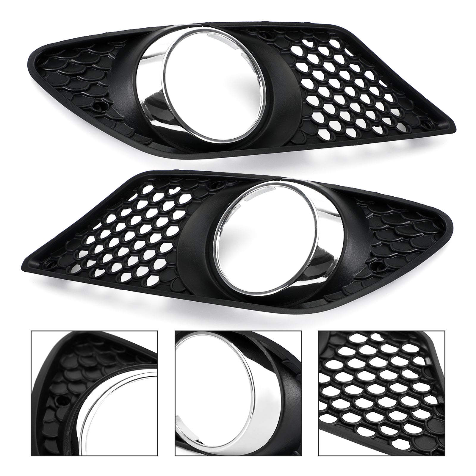 2008-2010 Mercedes Benz C-Class W204 Pair Front Bumper Fog Light Grill Set Generic