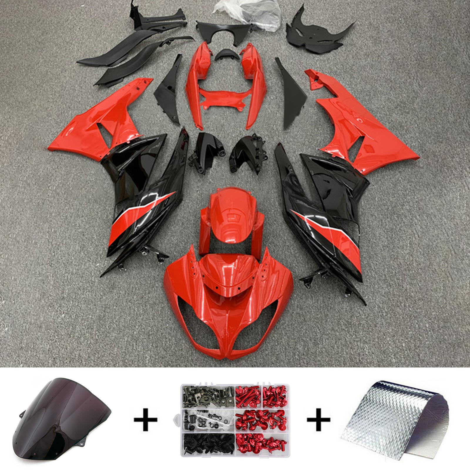 2009-2012 Kawasaki ZX6R 636 Fairing Kit Bodywork Plastic ABS