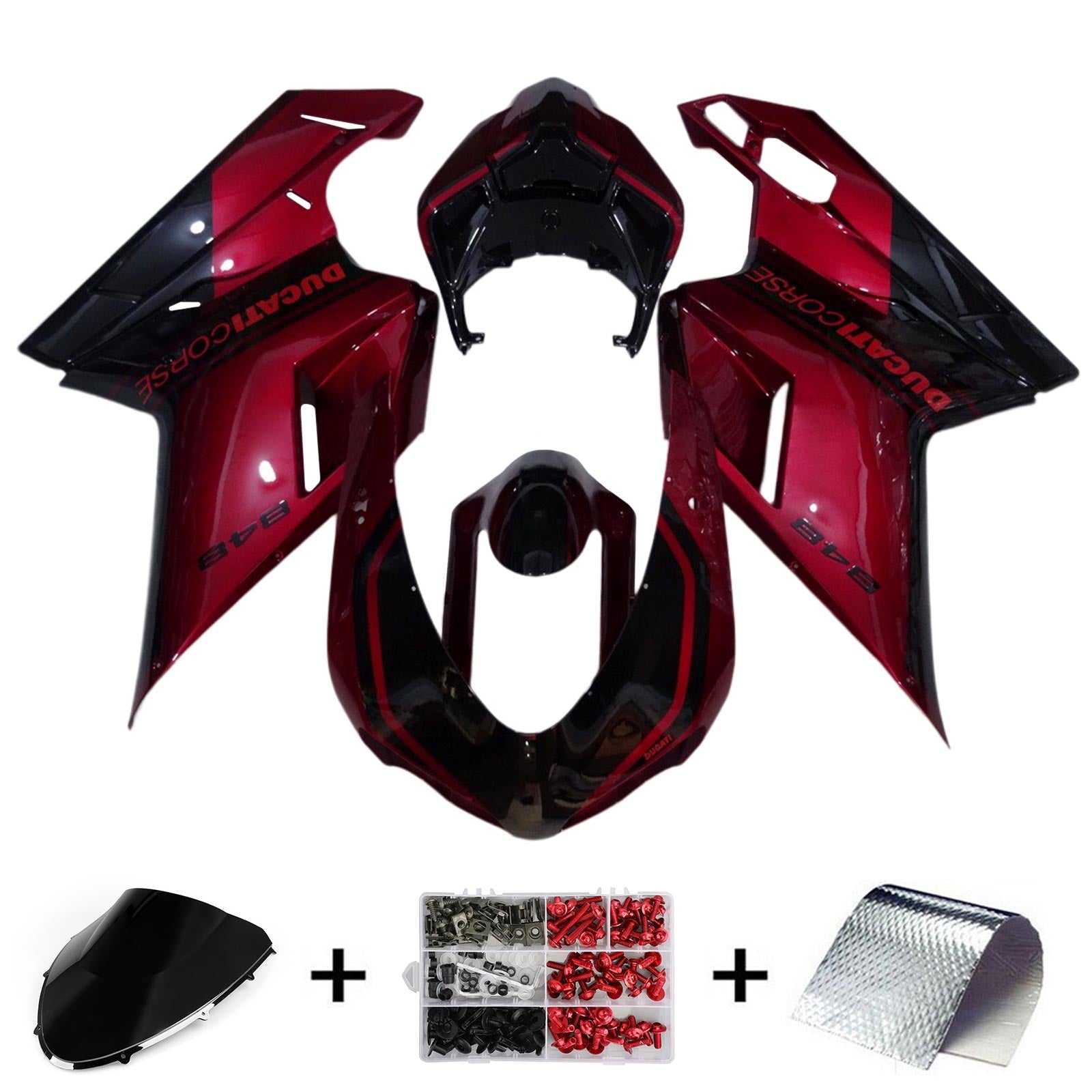 2007-2011 Ducati 1098 1198 848 Fairing Kit Bodywork ABS