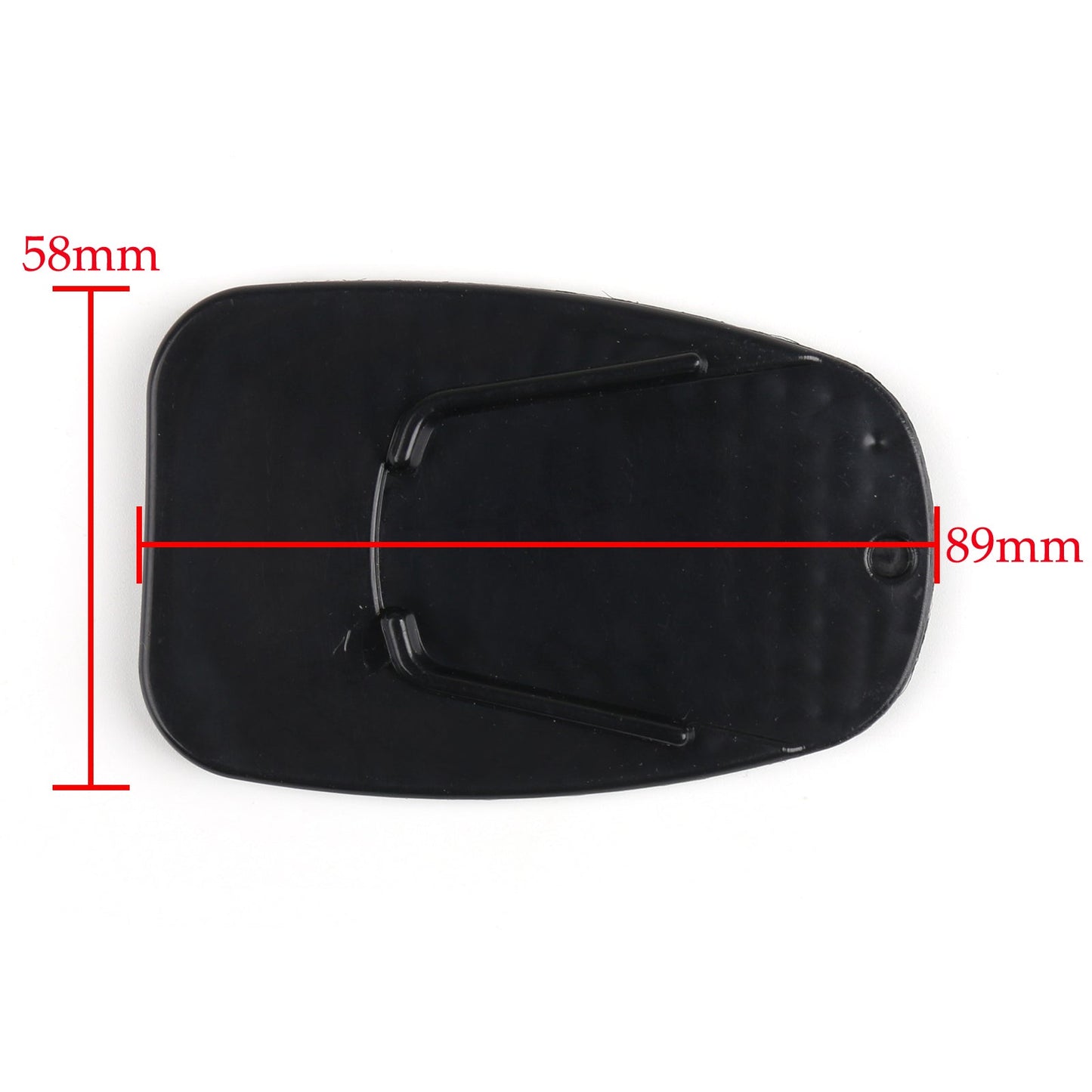 Plastic Aftermarket Motorcycle Kickstand Plate Biker'S Kick Stand Pad Black