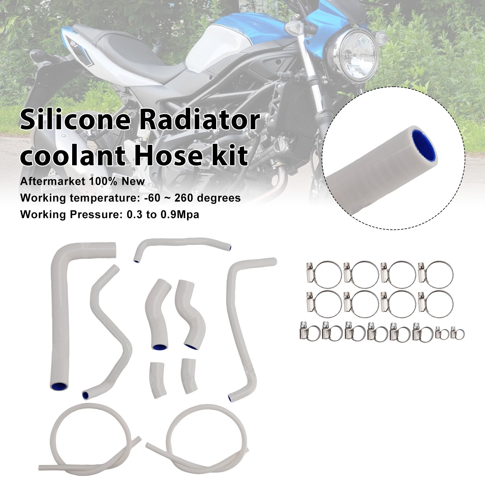 2016-2025 Suzuki SV 650 SV650 Silicone Radiator coolant Hose