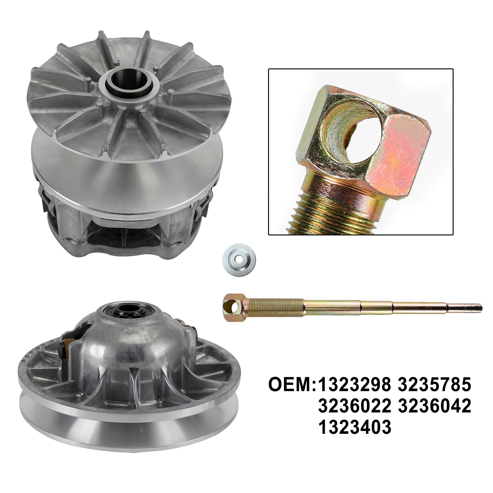 2016-2021 Polaris Rzr General 1000Xp Front&Rear Racing Clutch Variator 1323298 3235785 Generic