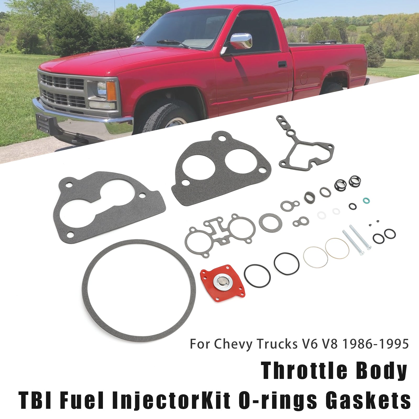 Throttle Body TBI Fuel Injector Kit O-rings Gaskets For Chevy Trucks V6 V8 86-94
