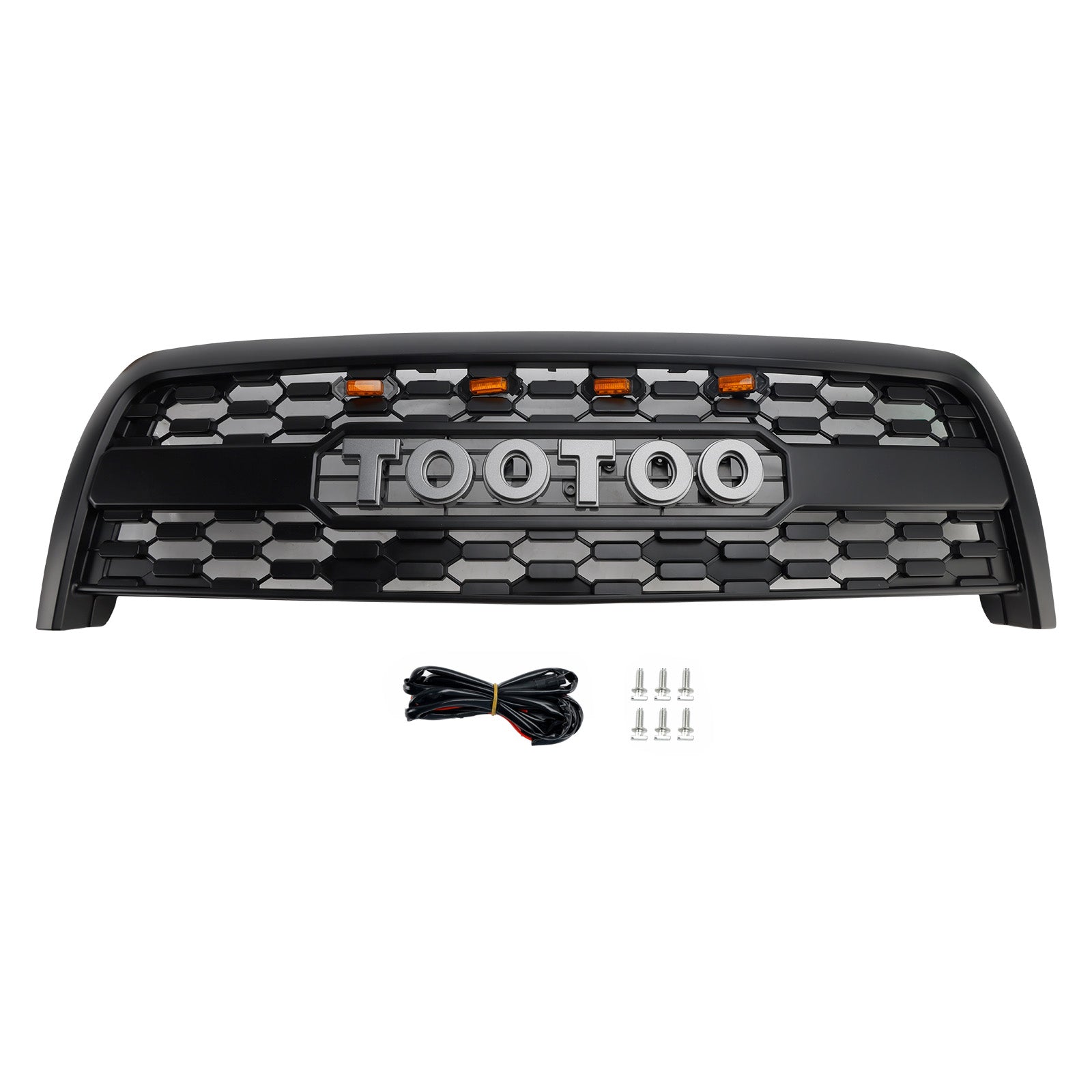 2003-2006 Toyota Tundra W/Light Matte Black Front Bumper Grill Grille