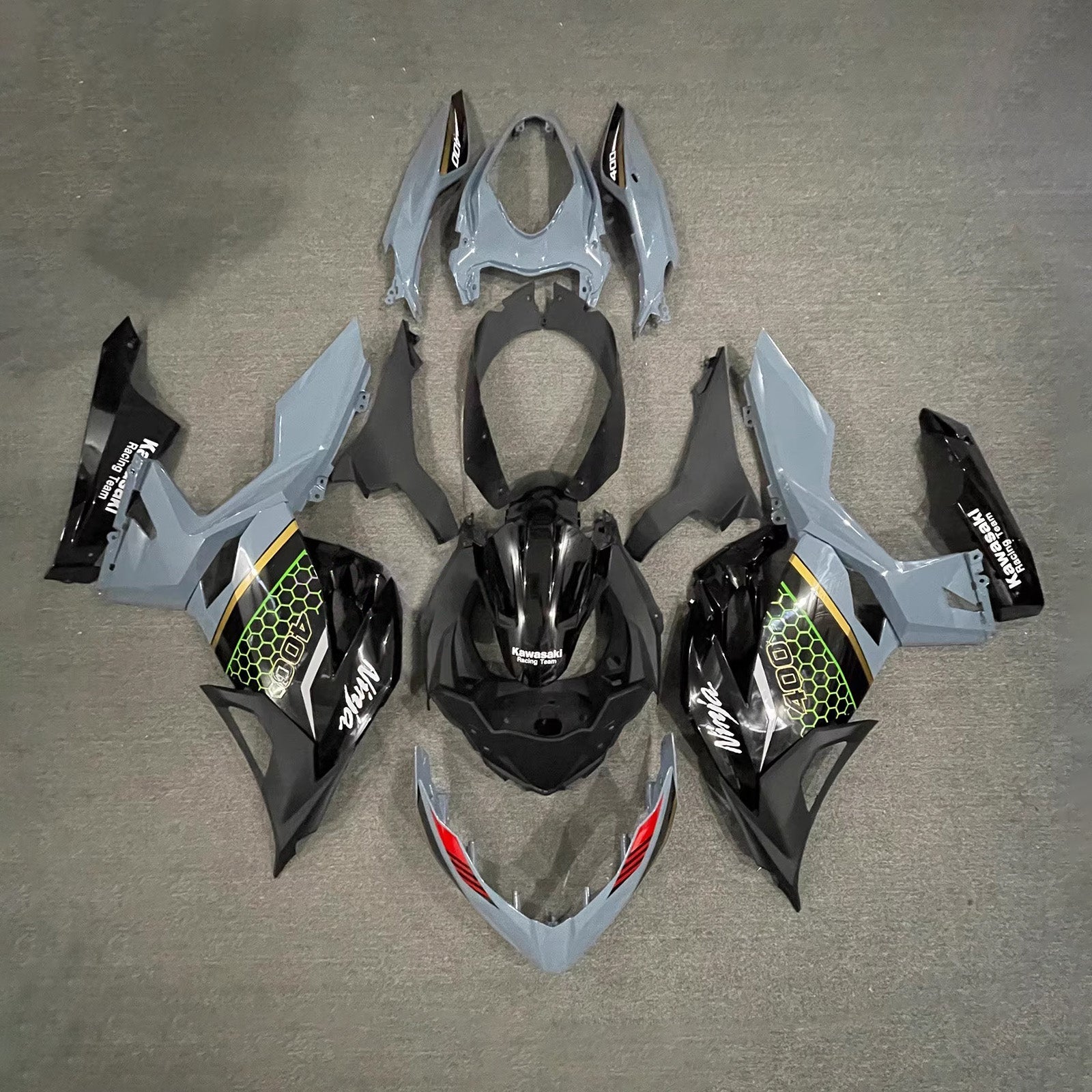 Injection Fairing Kit Bodywork Plastic ABS fit For Kawasaki EX400 Ninja400 2018-2024
