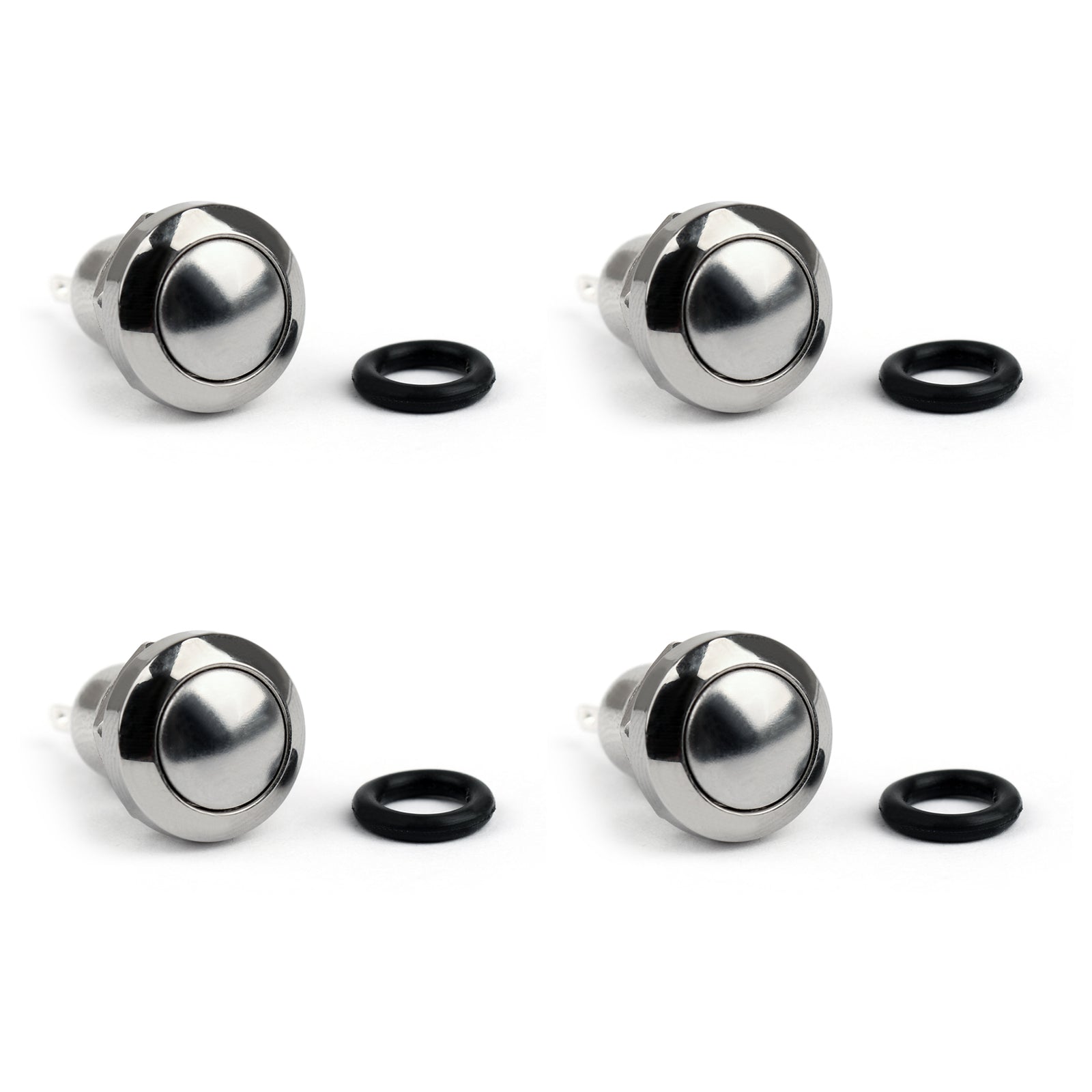 1Pcs 8mm Mini 1NO 2Pin Metal Momentary Push Button Switch 3A/250V For Car/Boat