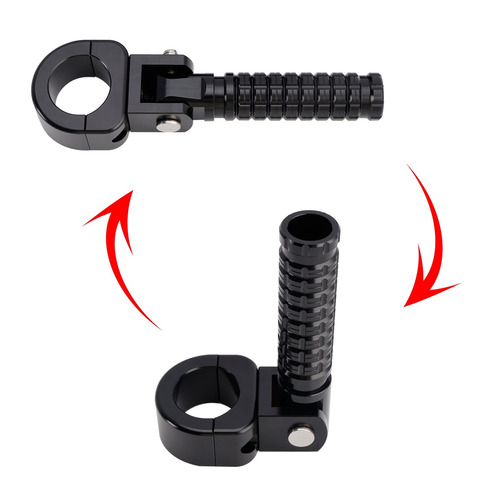 Universal Front Footrests Foot Pegs fit for motorcycle with 1.25" bars