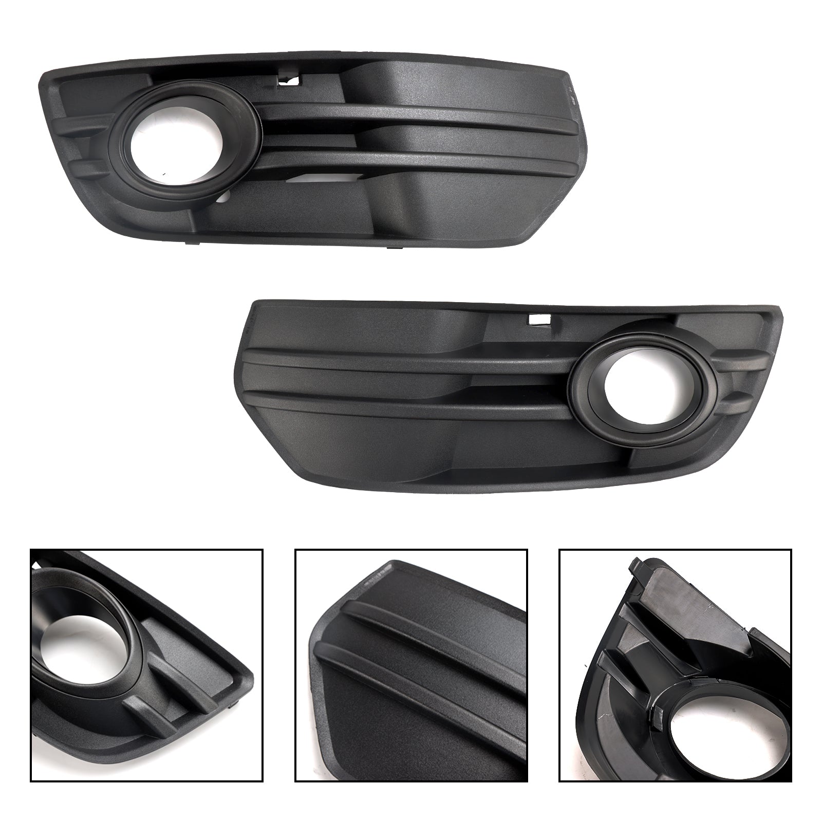 2009-2012 Audi Q5 2PCS Front Bumper Grill Fog Light Lamp Covers Trim Generic