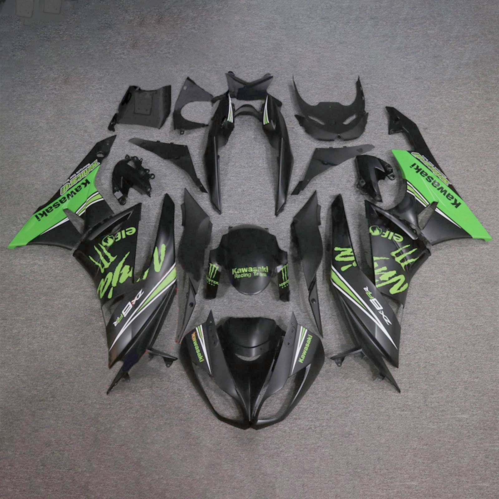 2009-2012 Kawasaki ZX6R 636 Fairing Kit Bodywork Plastic ABS