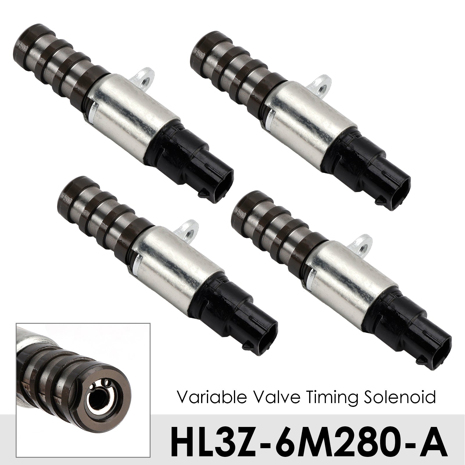 4PCS Variable Valve Timing Solenoid HL3Z-6M280-A for Ford F-150 17-24 3.5L 5.0L