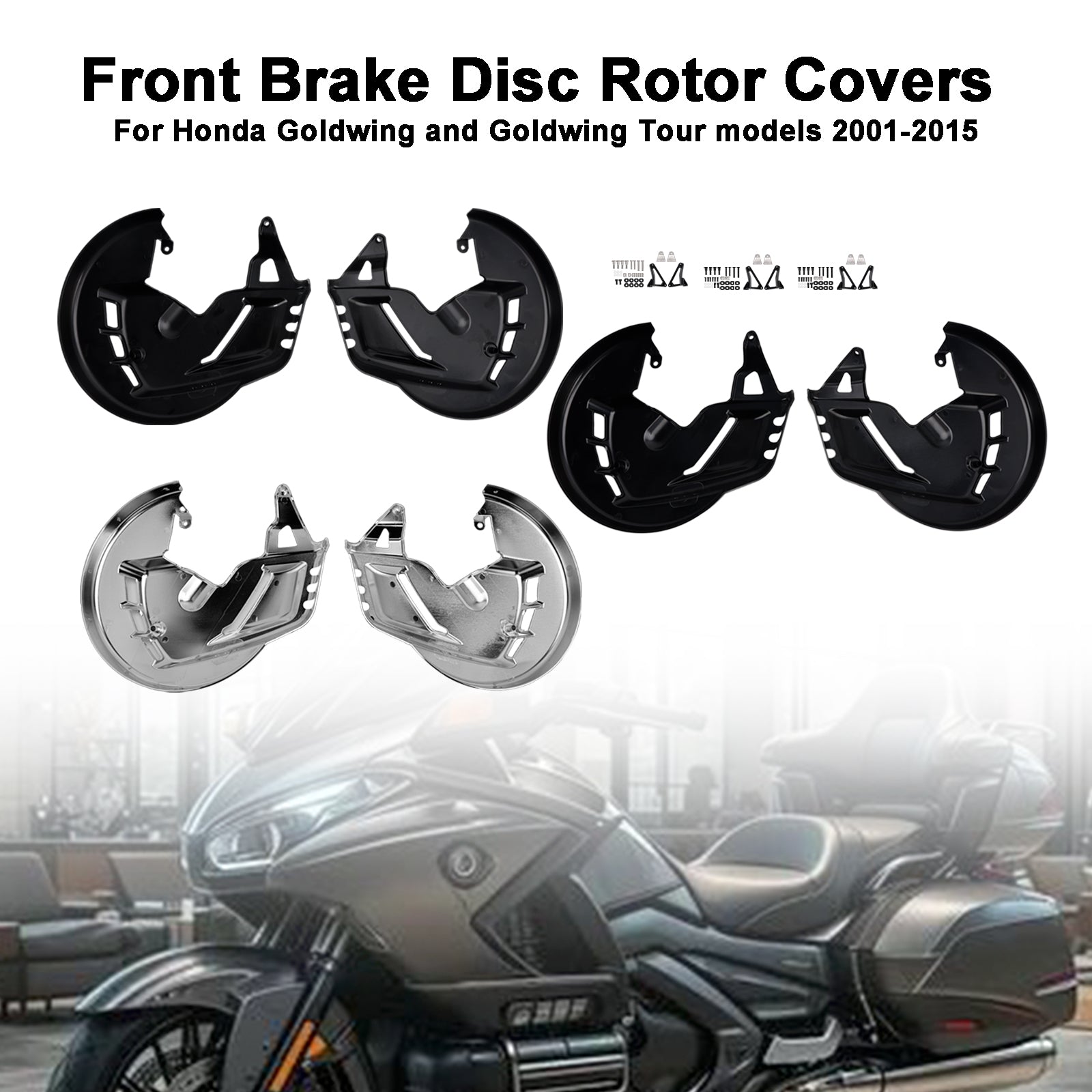 2001-2014 For Honda Goldwing GL1800 Front Brake Disc Rotor Covers