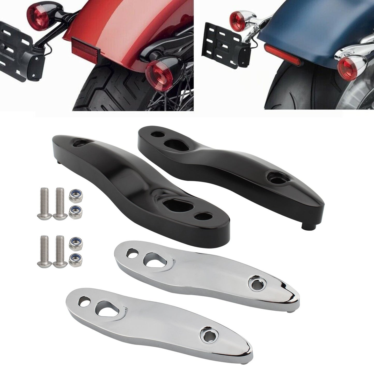 00-20 Harley Softail Turn Signal Extension Bracket License Plate Relocation Kit