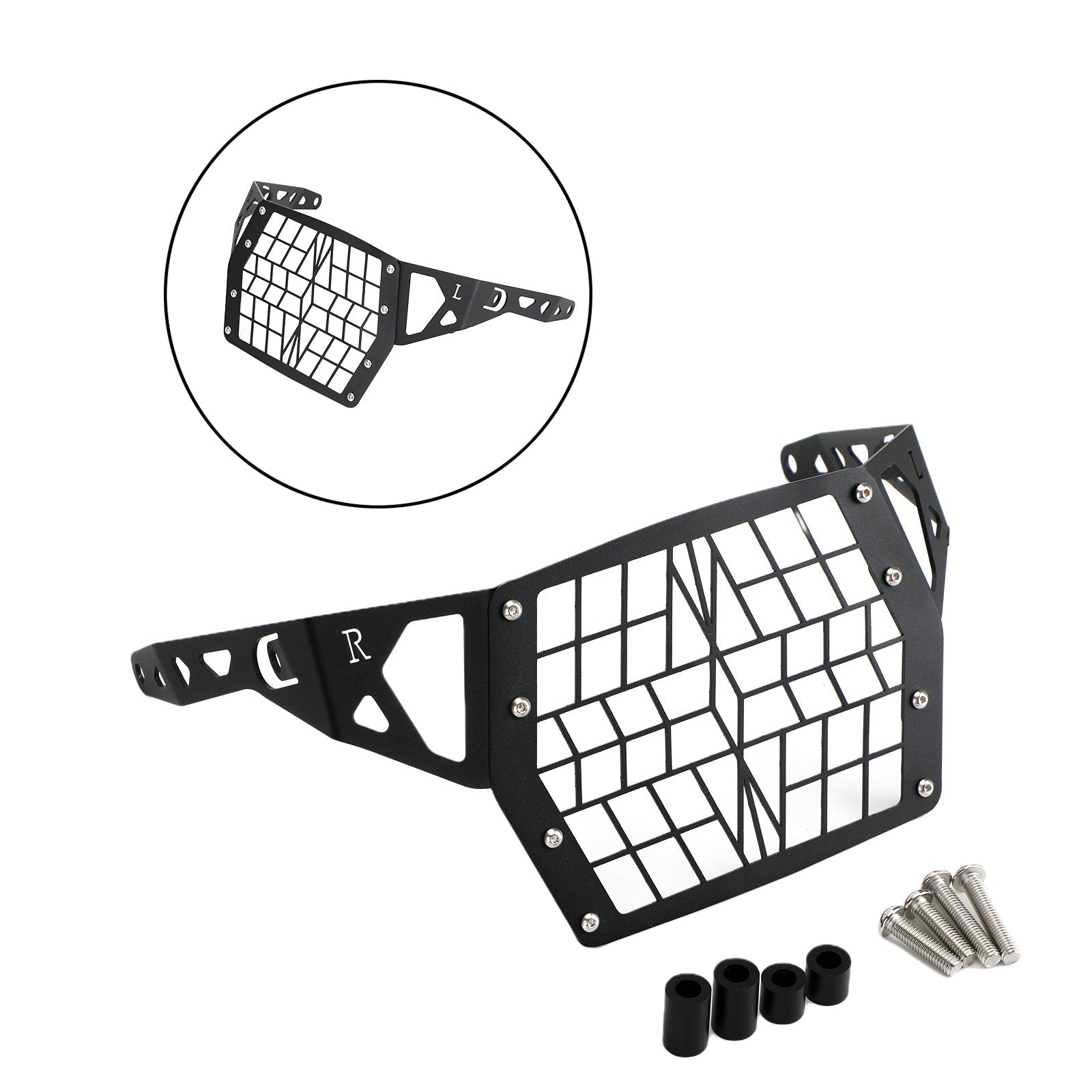 Headlight Grille Guard Cover Protector Fit For Suzuki Dl1050 Xt A 19+,Clear