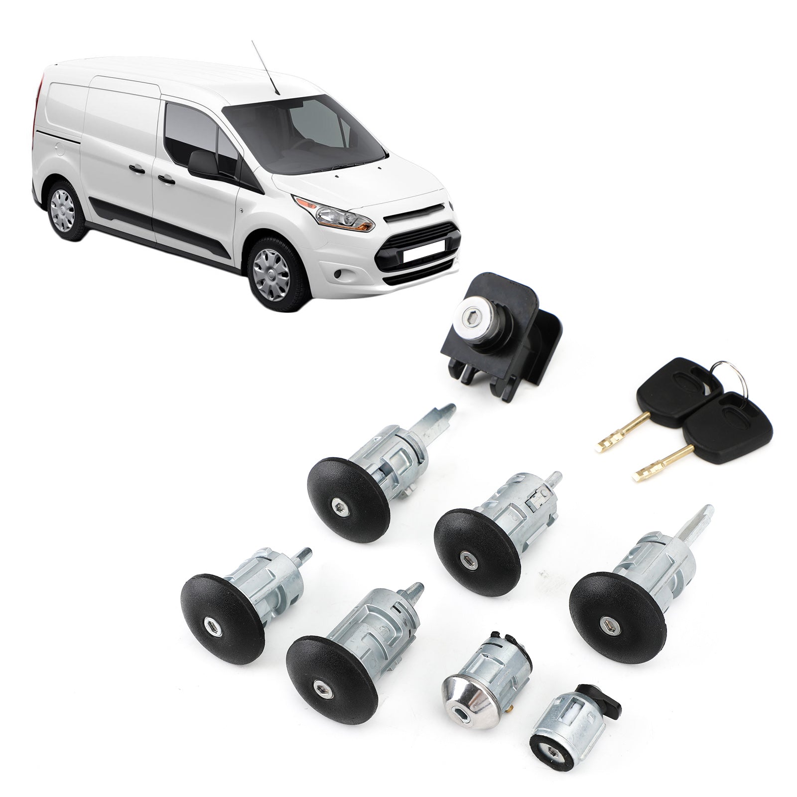 2002-2007 FORD TRANSIT CONNECT Transit Connect Lock Set With Bonnet Fuel Door Lock