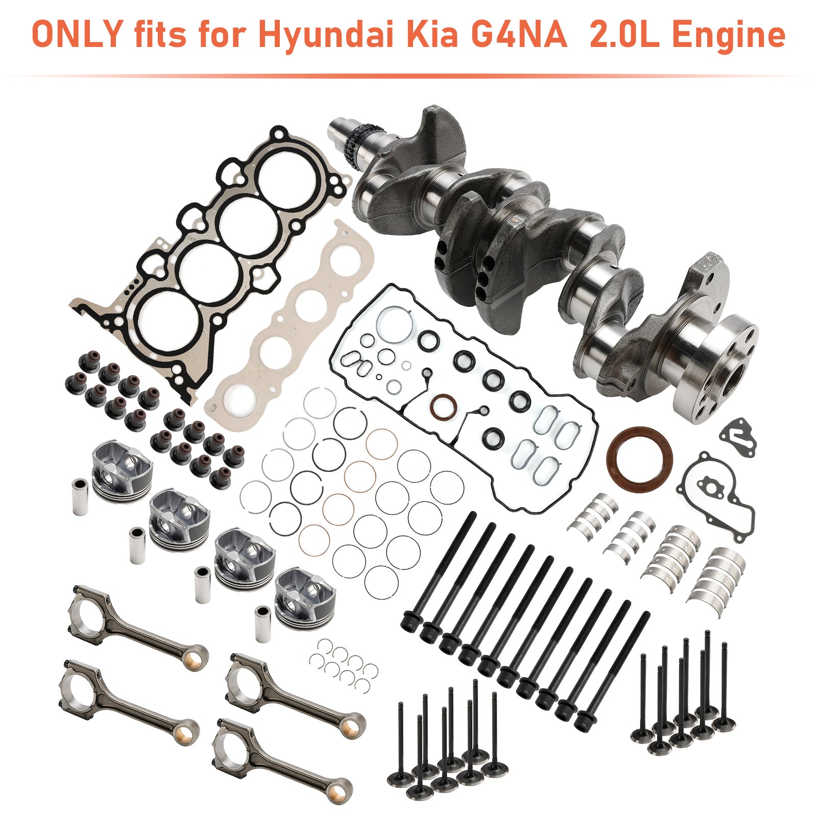 2012?C2019 Kia Soul G4NA 2.0L Engine Rebuild Kit Crankshaft Con Rods Gasket Kit