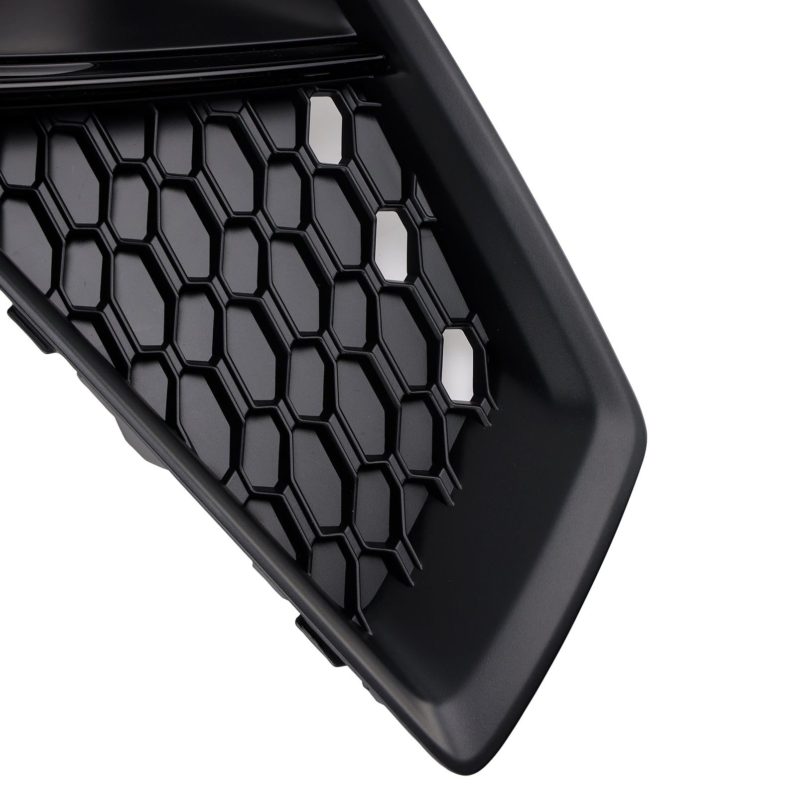 2018-2020 Audi A4 B9 S-LINE S4 Black Front Fog Light Grille Trim Cover