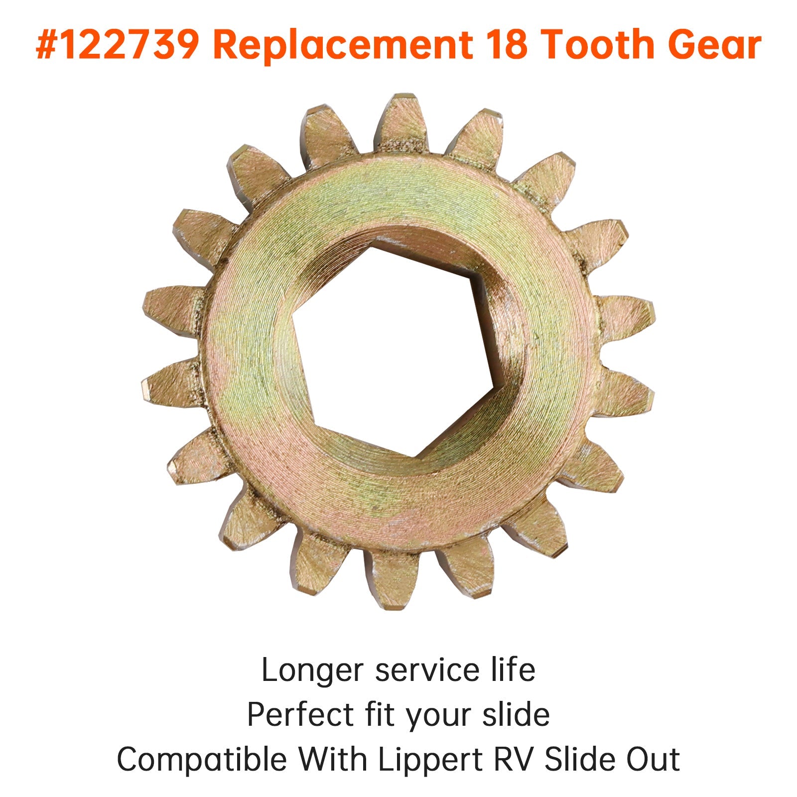 2PCS 122739 18 Tooth Spur Gear 12 DP/14.5 PA for Lippert RV Slide Out