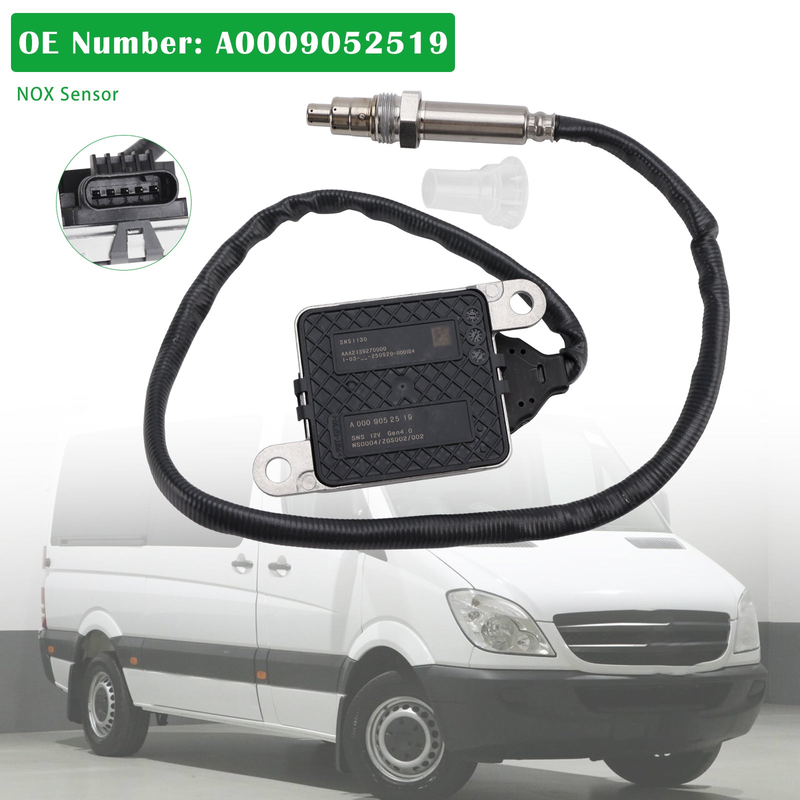 06.2006-09.2020 MERCEDES-BENZ Sprinter 4.6-T Flatbed/Chassis (906) NOX Sensor Oxygen Sensor A0009052519