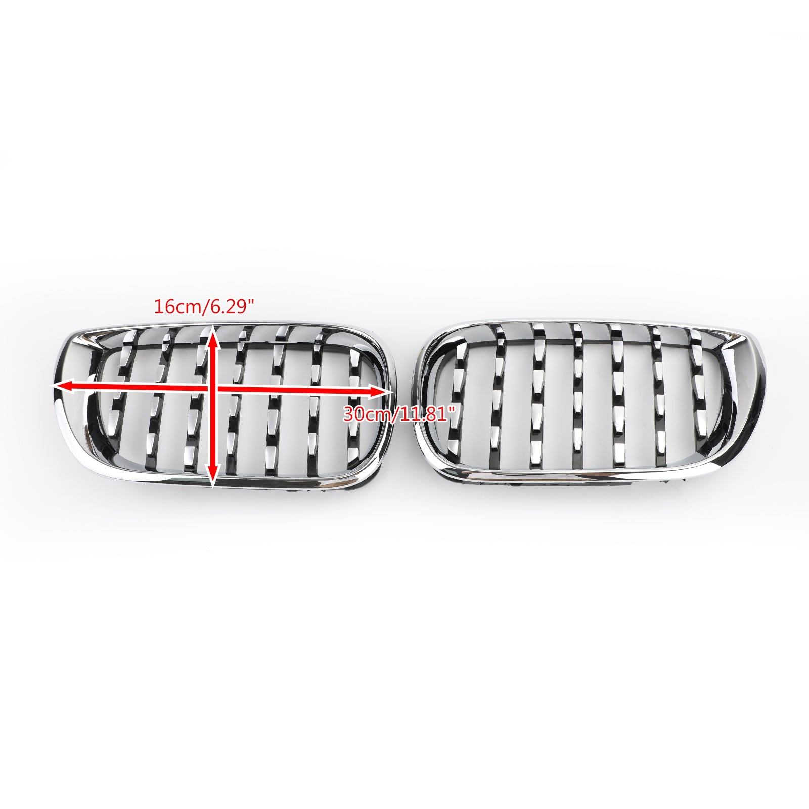 2002-2005 BMW E46 Saloon/Touring Facelift 4Dr Diamond Style Front Grille Black&Chrome/Chrome/Black Generic
