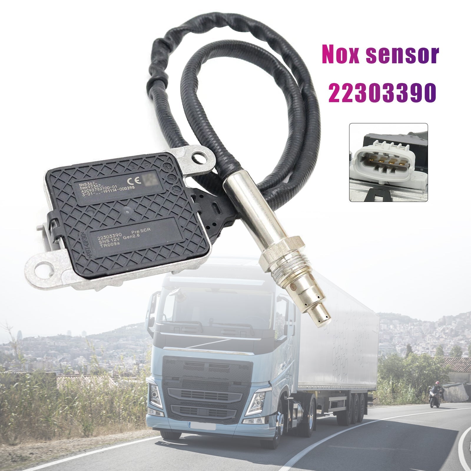 ENG-VE13, EM-USA17, EAS-SD (2-BOX), POST-CAT Inlet Nitrogen Oxides Nox sensor 22303390