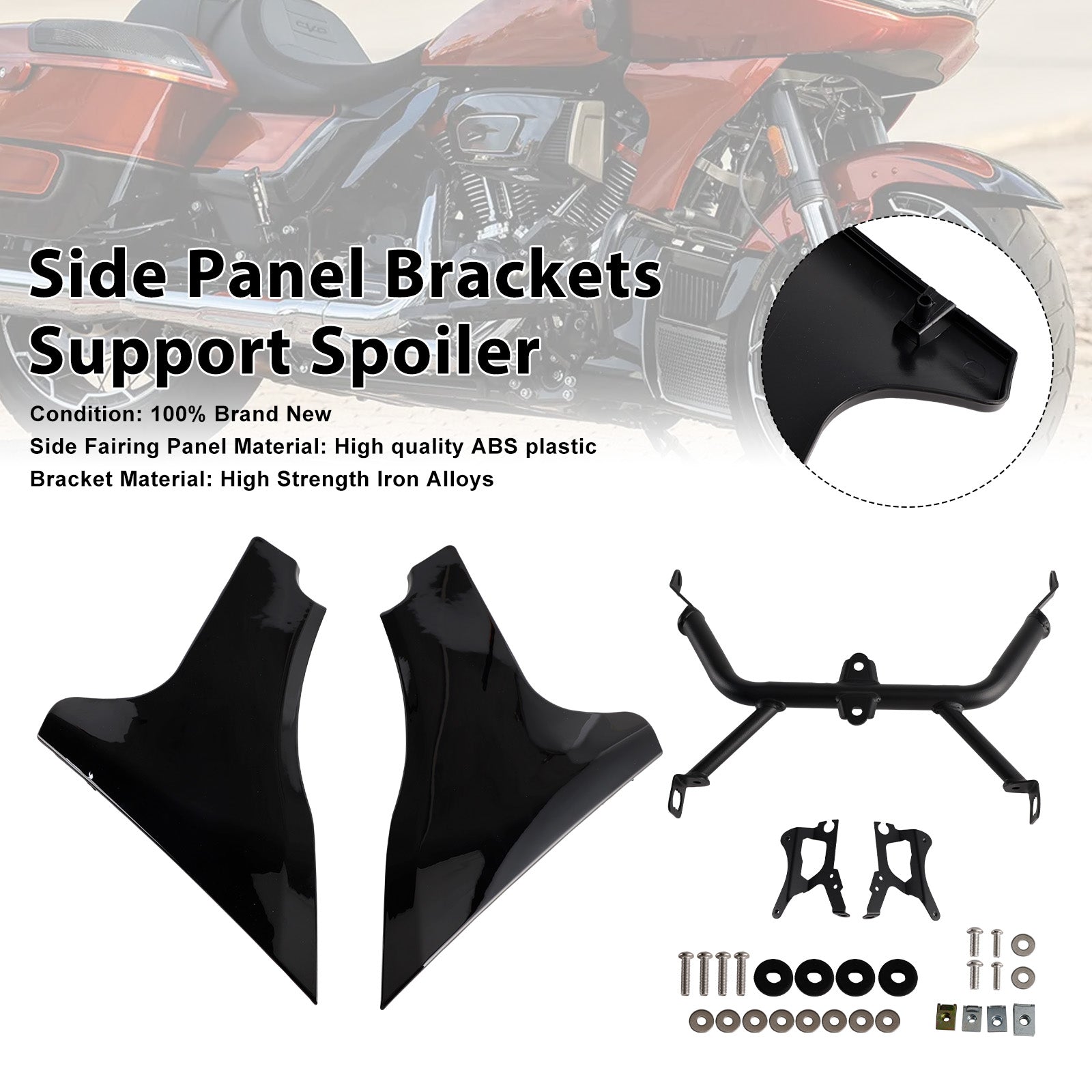 2024 -later Harley CVO Road Glide Upgrade Side Panel Brackets Support Spoiler