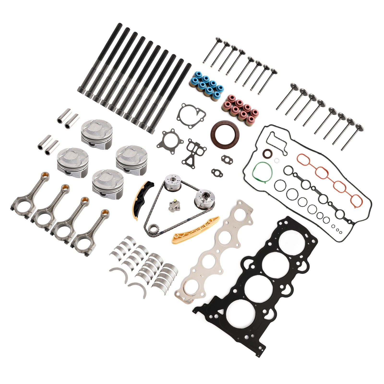 2012present Kia Forte/K3 G4FJ 1.6T Engine Piston Gasket Valve Bearing Timing Kit w/ Rods 20910-2BU06