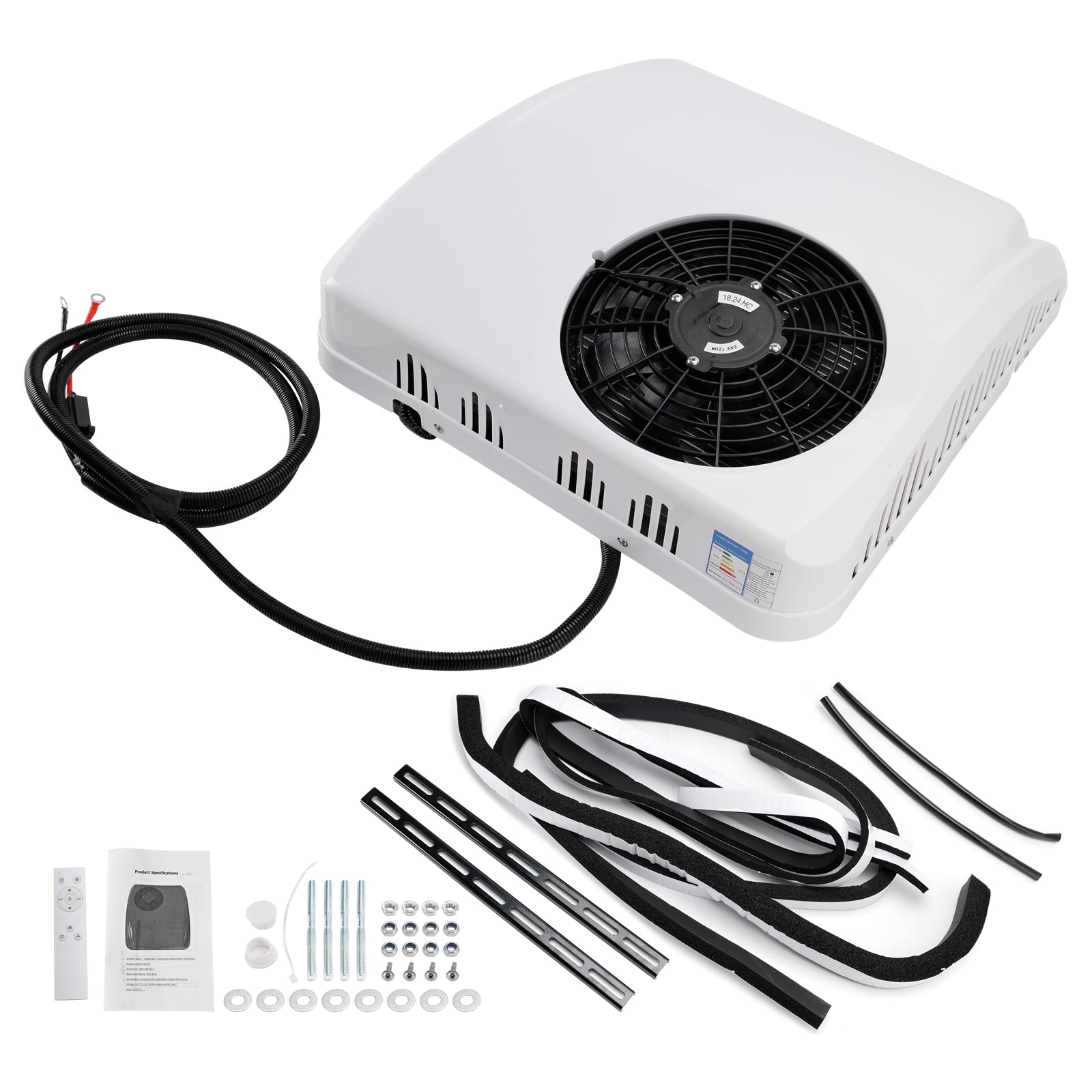 24V RV Air Conditioner Heat Pump Non-Ducted Unit Heater/Cooling For Campers RV