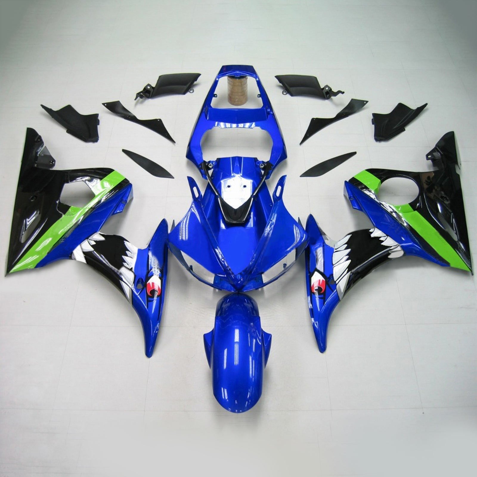 2005 Yamaha YZF 600 R6 Injection Fairing Kit Bodywork Plastic ABS #150
