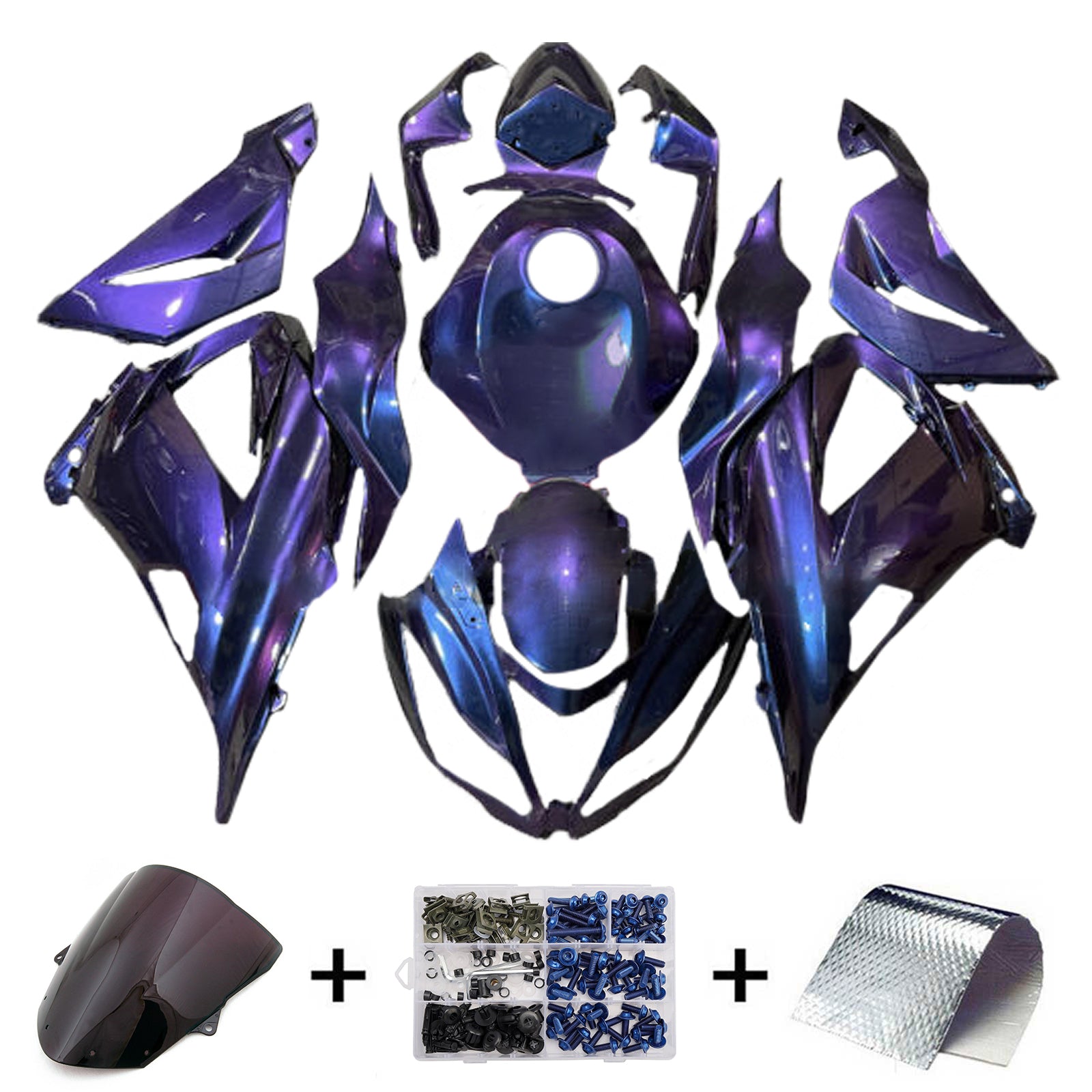 Injection Fairing Kit Bodywork Plastic ABS fit For Kawasaki ZX6R 636 2013-2018