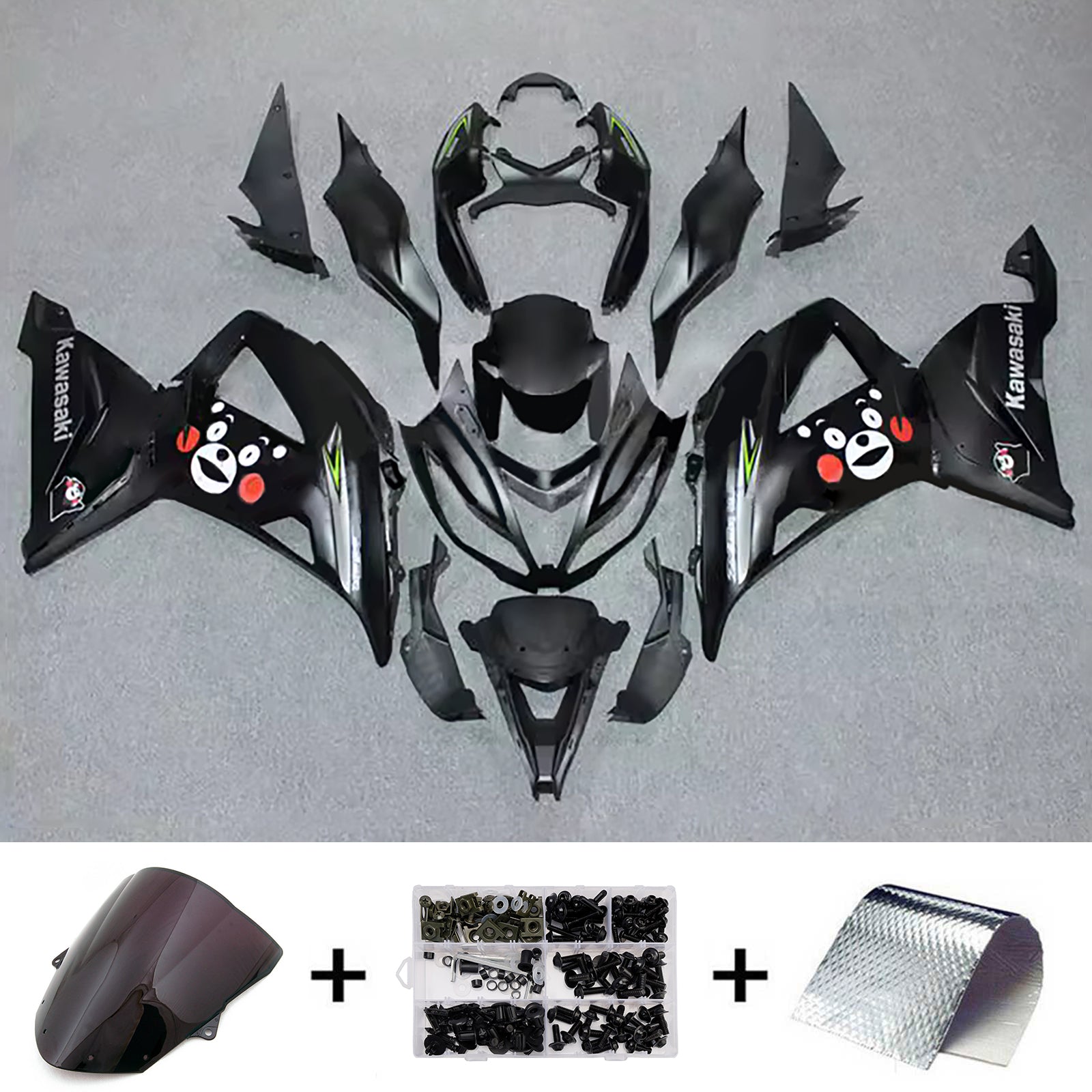 Injection Fairing Kit Bodywork Plastic ABS fit For Kawasaki ZX6R 636 2013-2018