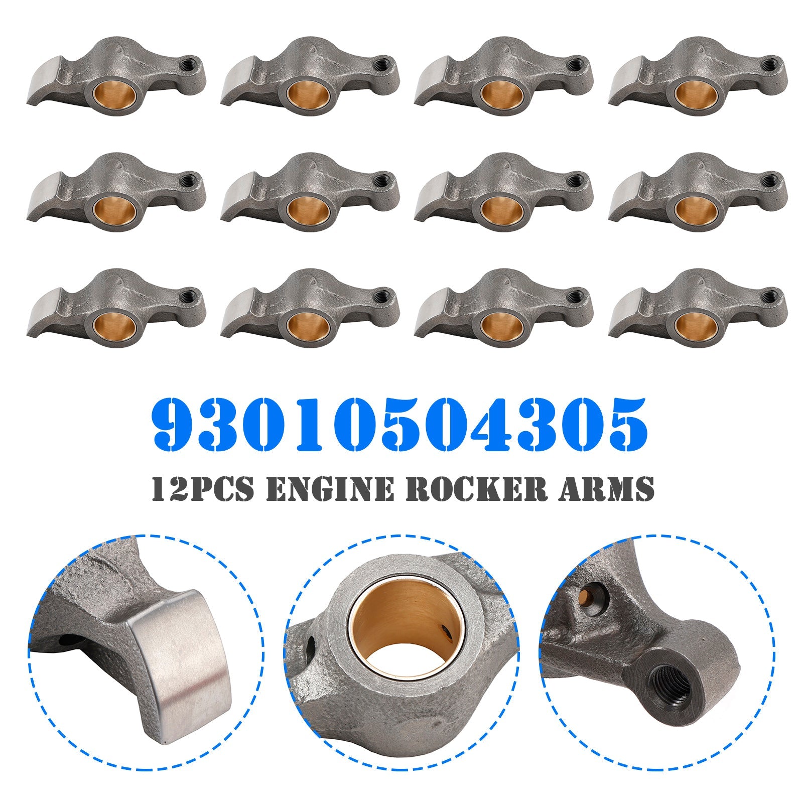 12PCS Engine Rocker Arms 93010504305 93010504300 for Porsche 911 914 930