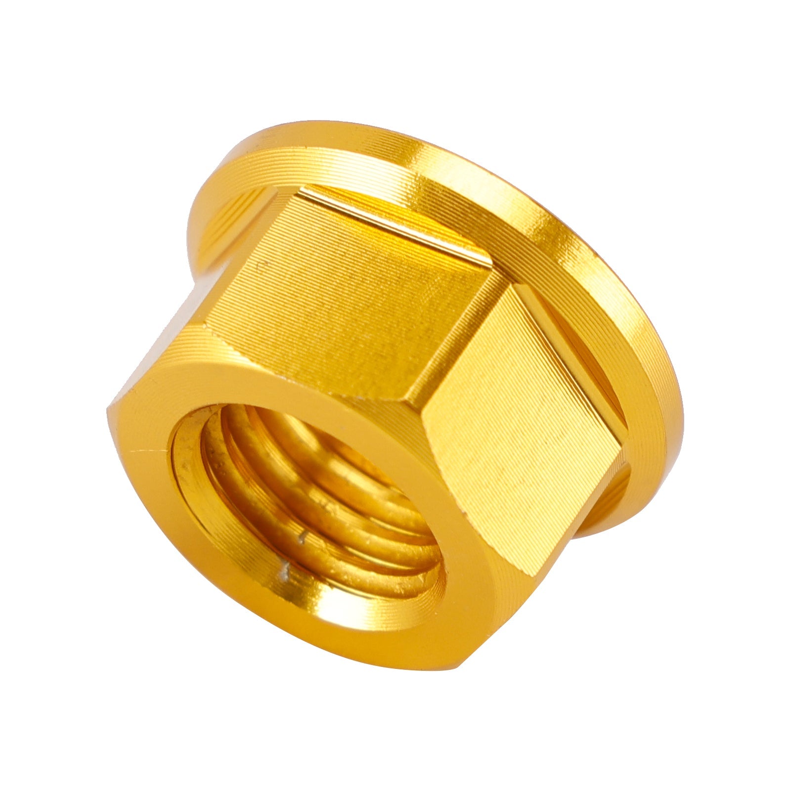 6 Pack Aluminum Rear Sprocket Flange Nuts M10X1.5mm Gold For Motorcycle Bike
