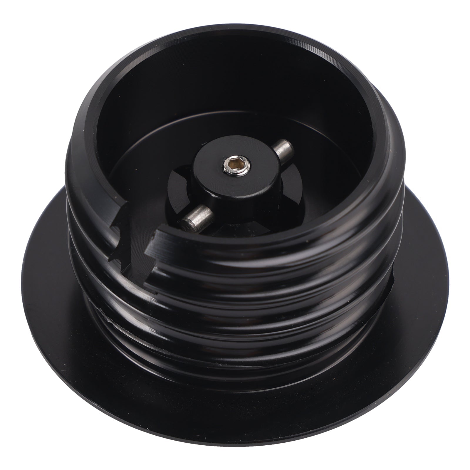 Pop Up Vented Gas Cap Set Black For Softail Low Rider Dyna Sport Super Glide