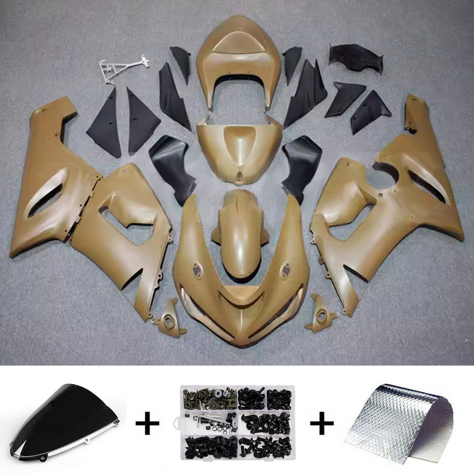 Injection Fairing Kit Bodywork Plastic ABS fit For Kawasaki ZX6R 636 2005-2006