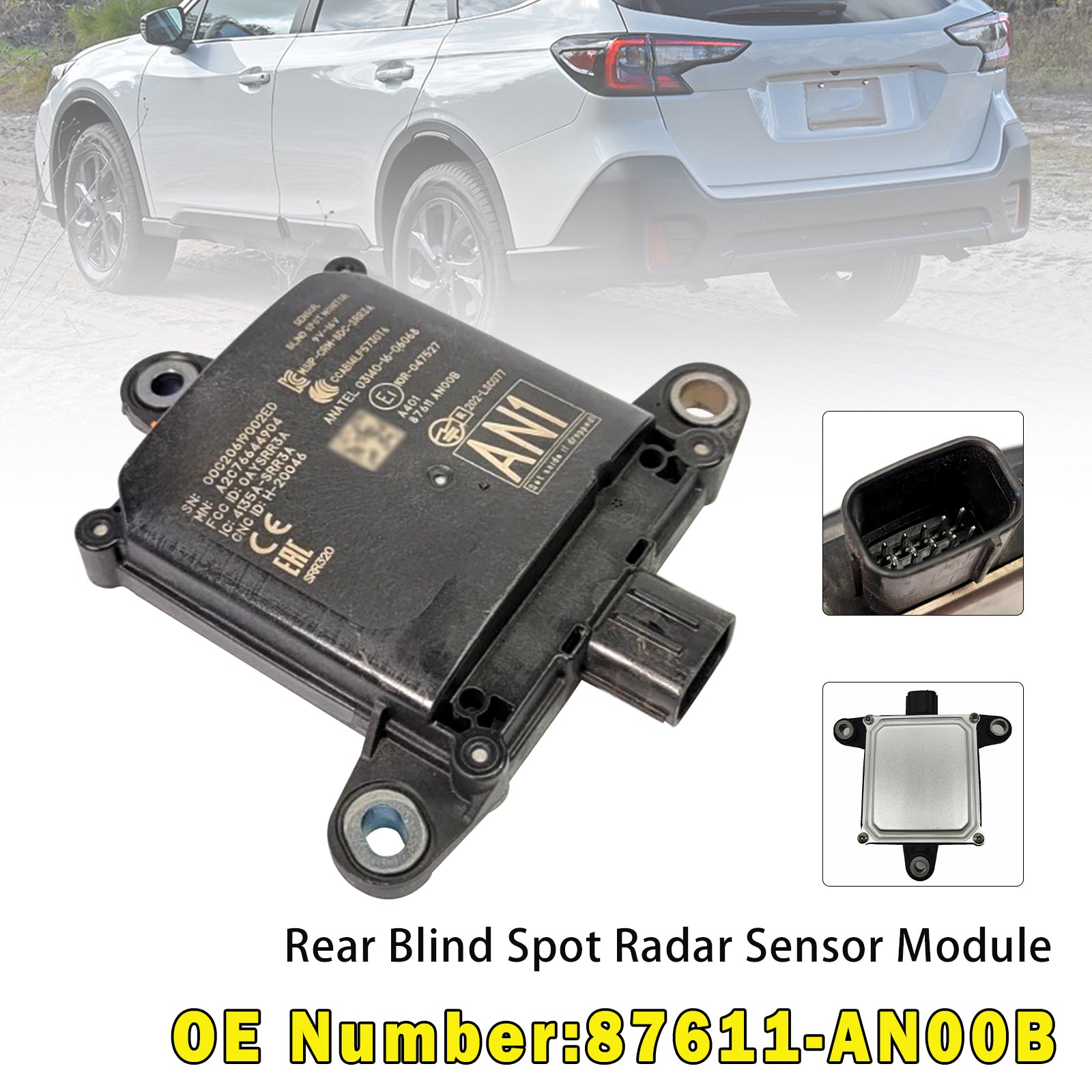 2020-2024 For Subaru Legacy Outback Rear Blind Spot Radar Sensor Module 87611-AN00B